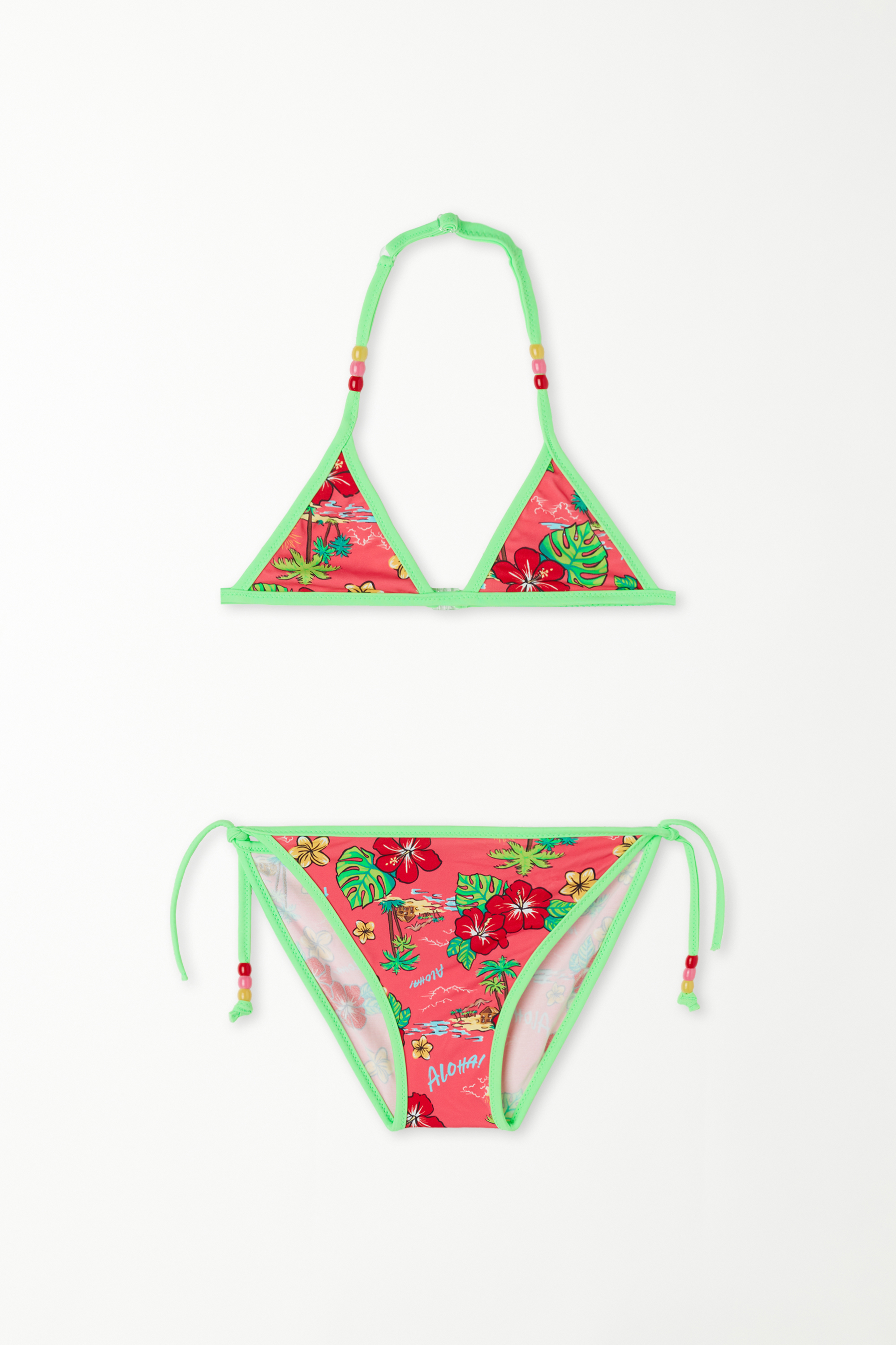 Girls’ Aloha Print Triangle Bikini