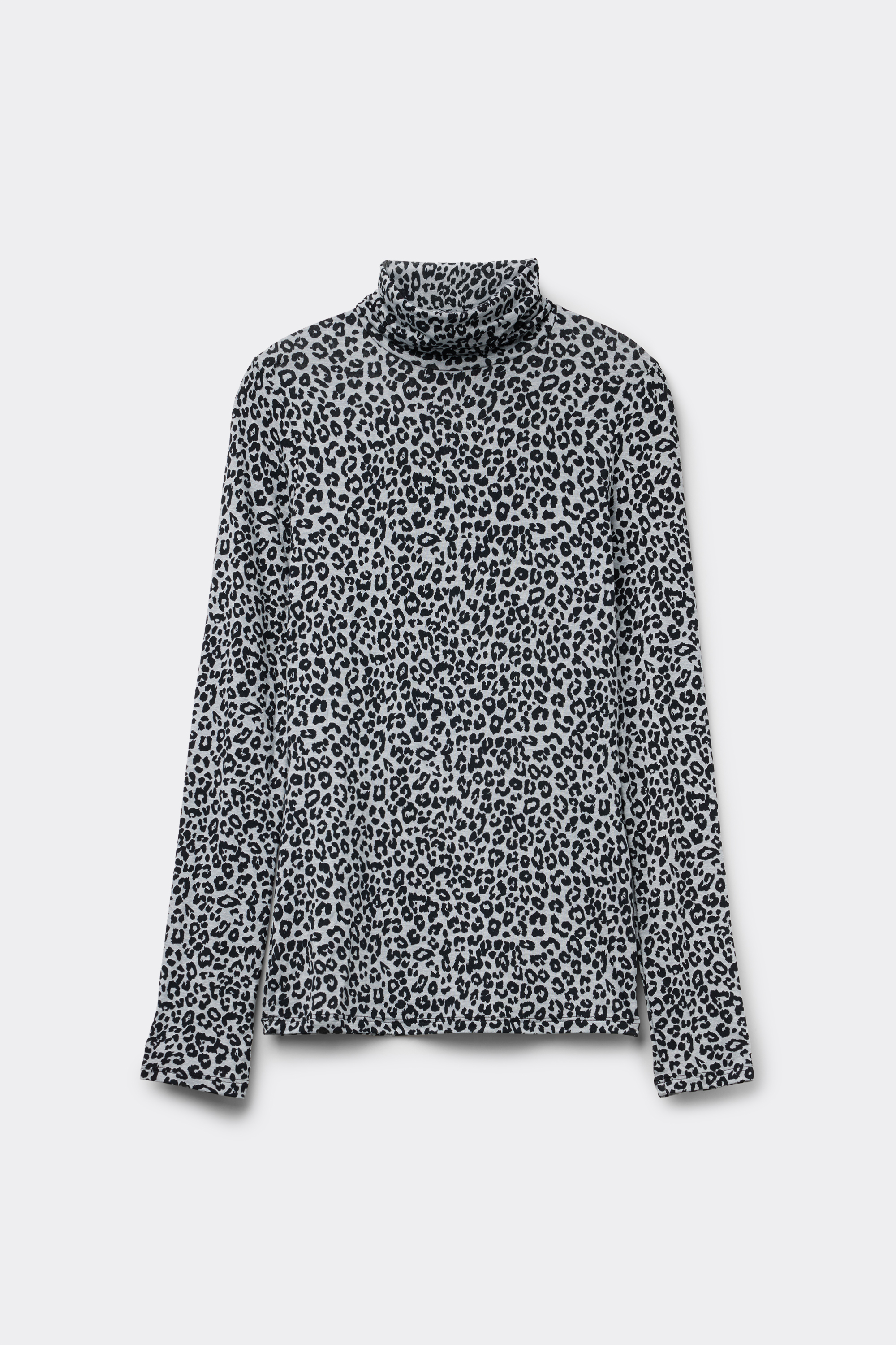 Shirt mit Rollkragen aus bedruckter Viskose