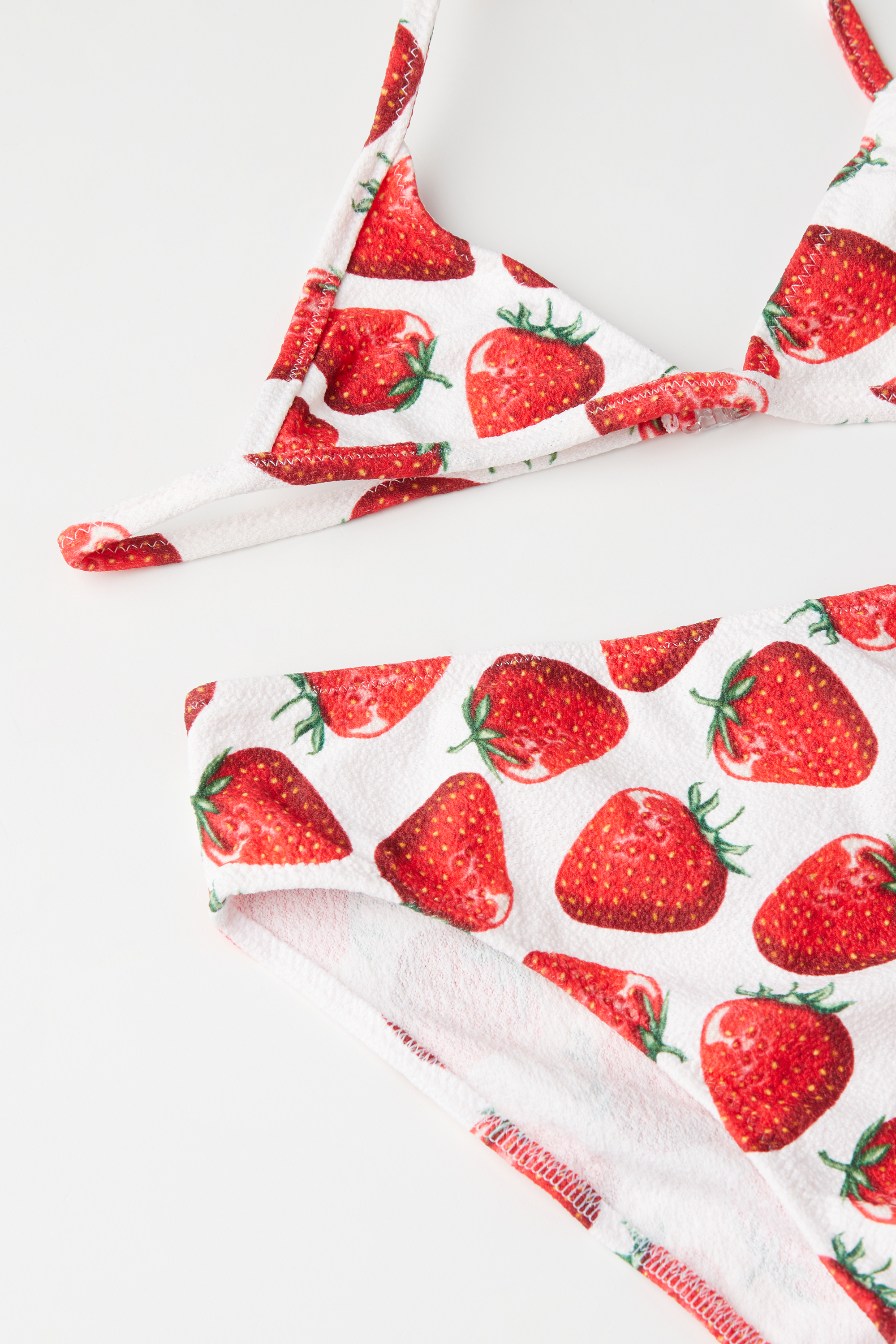 Pretty Strawberry Girls’ Triangle Bikini Top