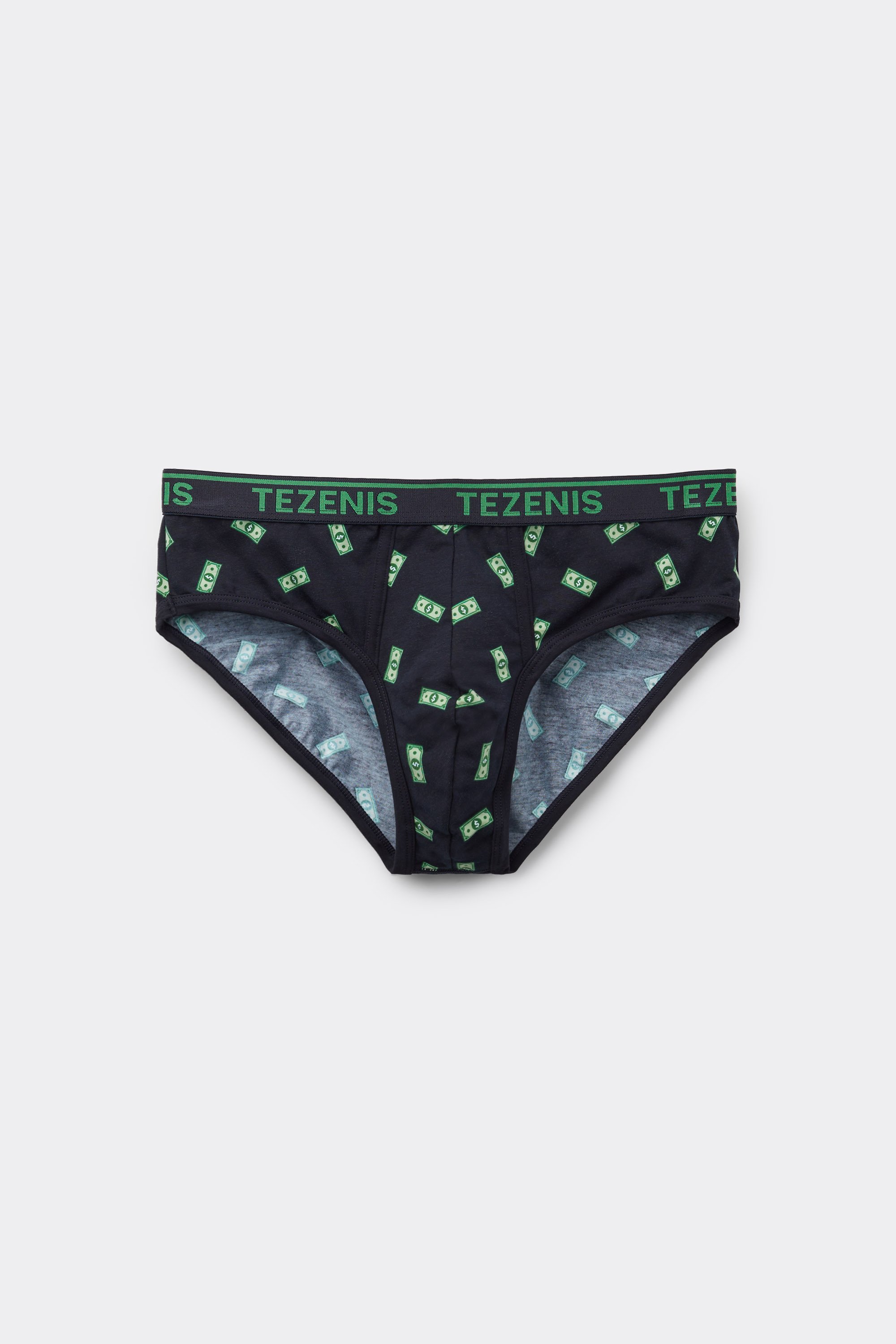 Printed Cotton Briefs with Logo