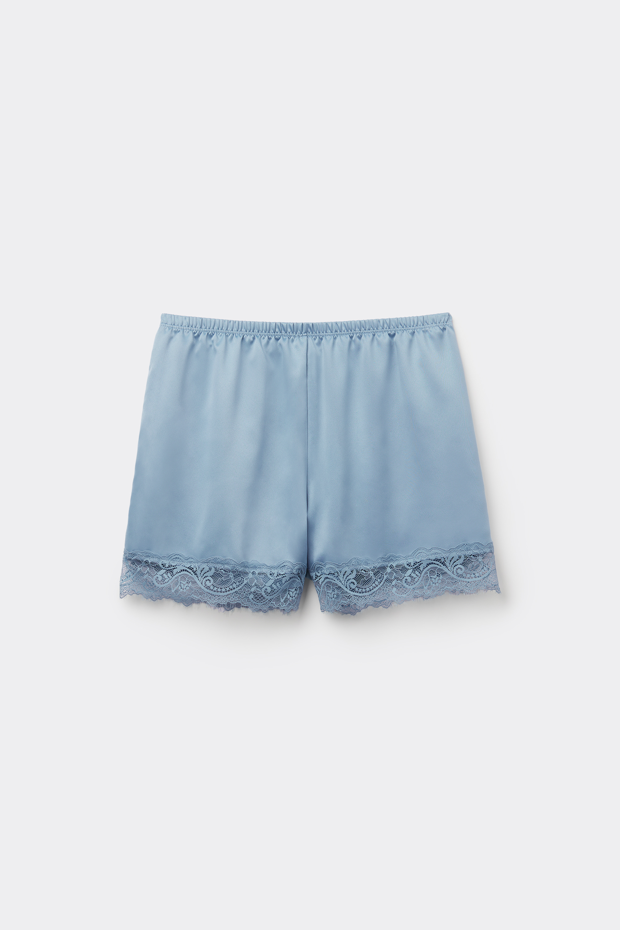 Short Court en Satin et Dentelle