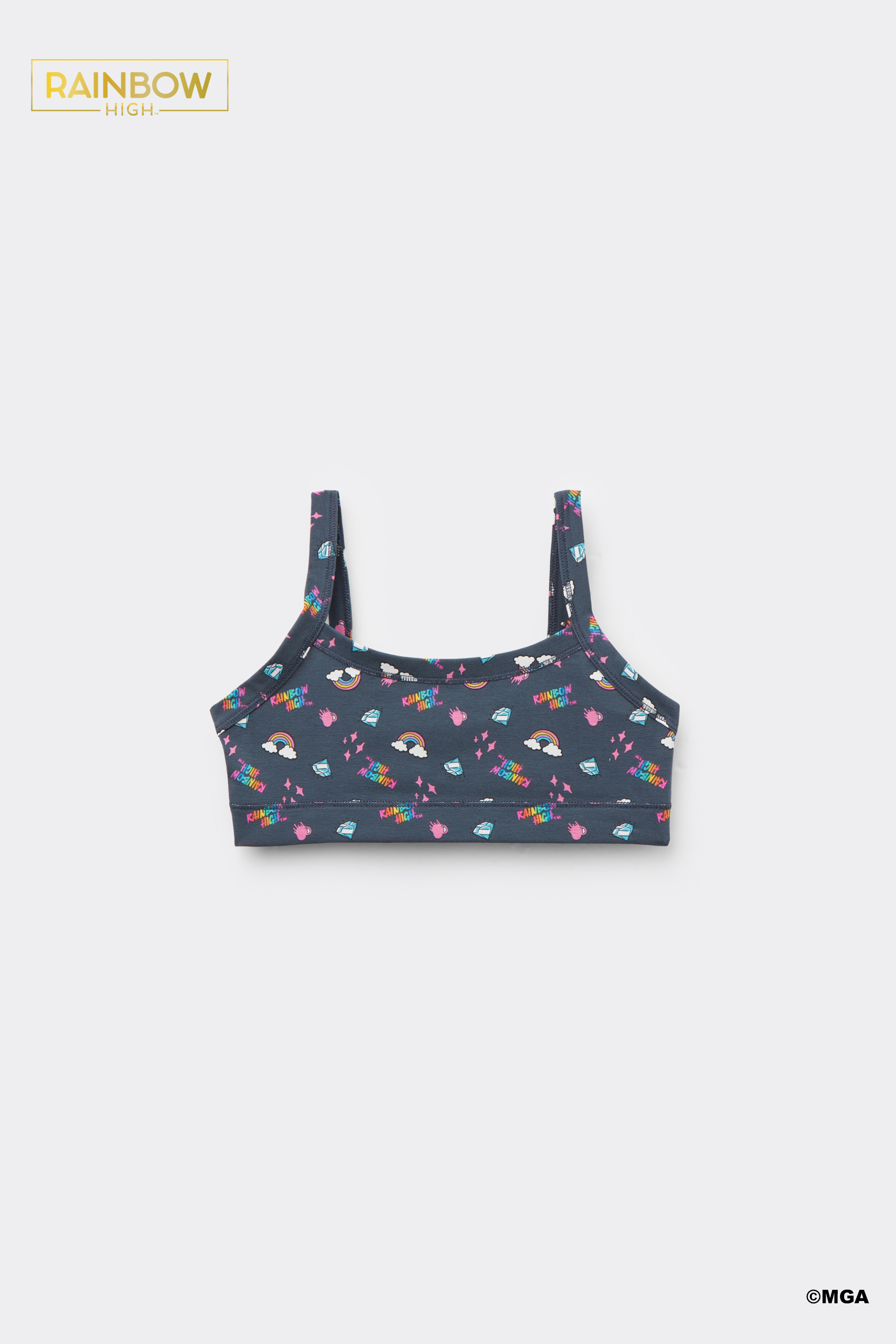 Brassiere Bimba in Cotone Stampa Rainbow High