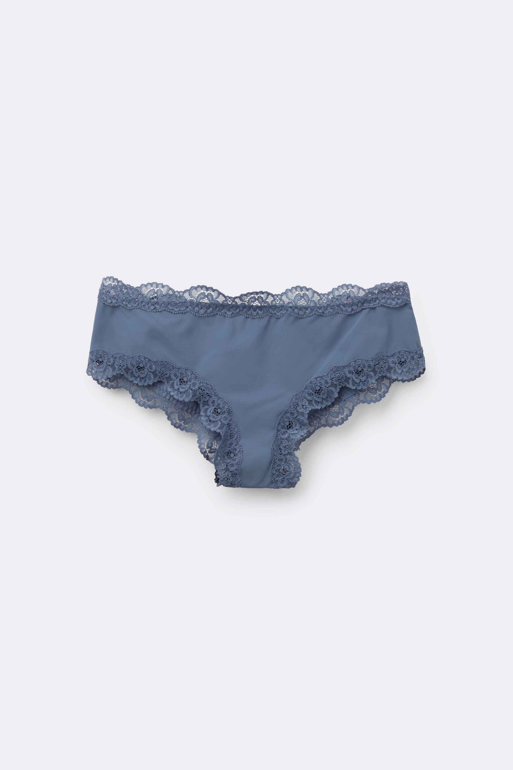 Brazilian-Culotte aus recycelter Mikrofaser und Spitze