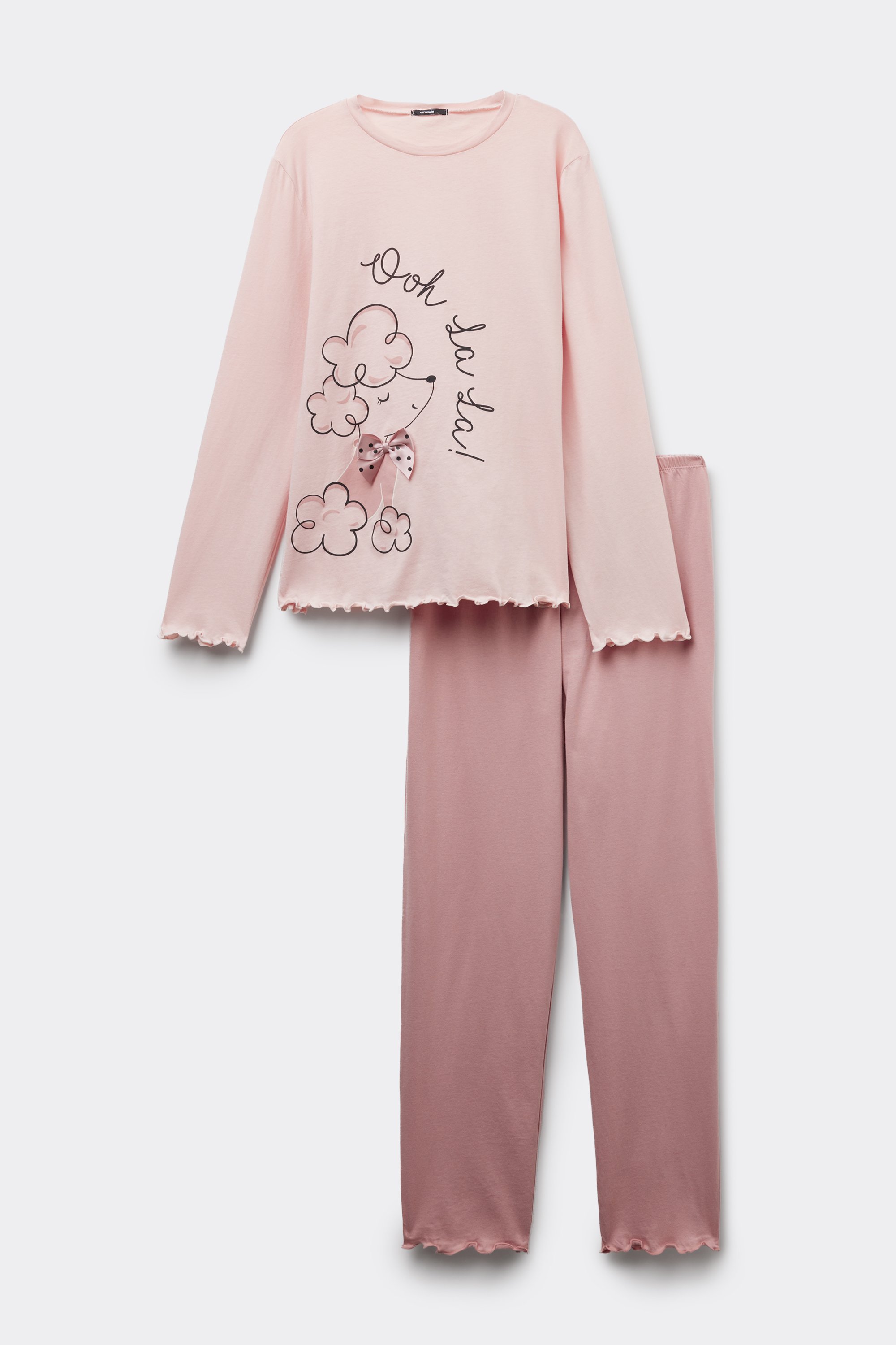 Pigiama Lungo in Viscosa Stampa Cane