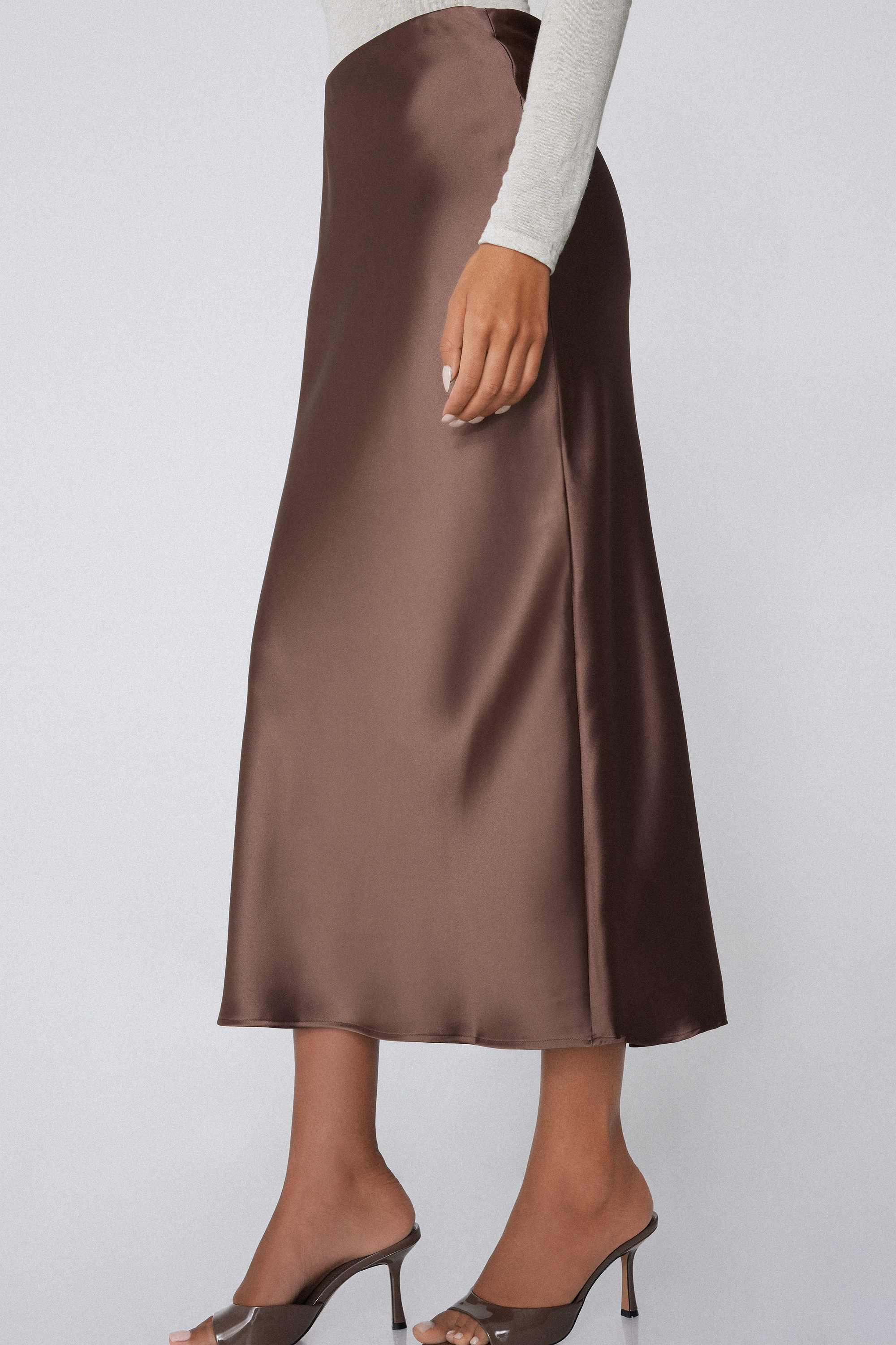 Satin Midi Skirt