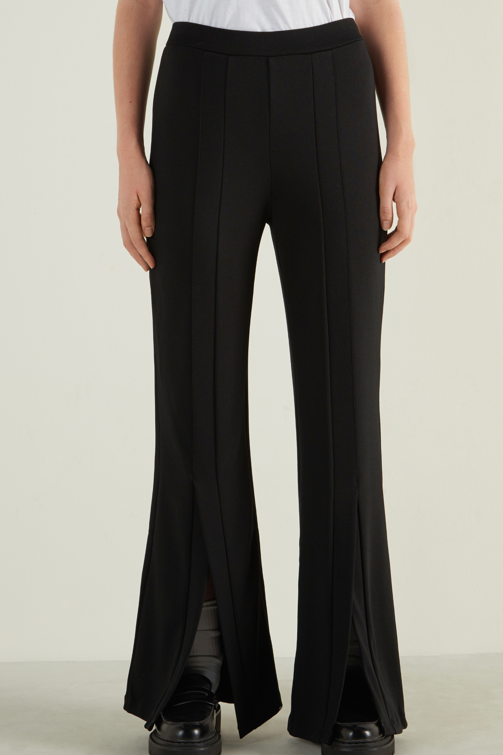 Milano Stitch Palazzo Trousers with Slits - Trousers and Joggers - Women |  Tezenis