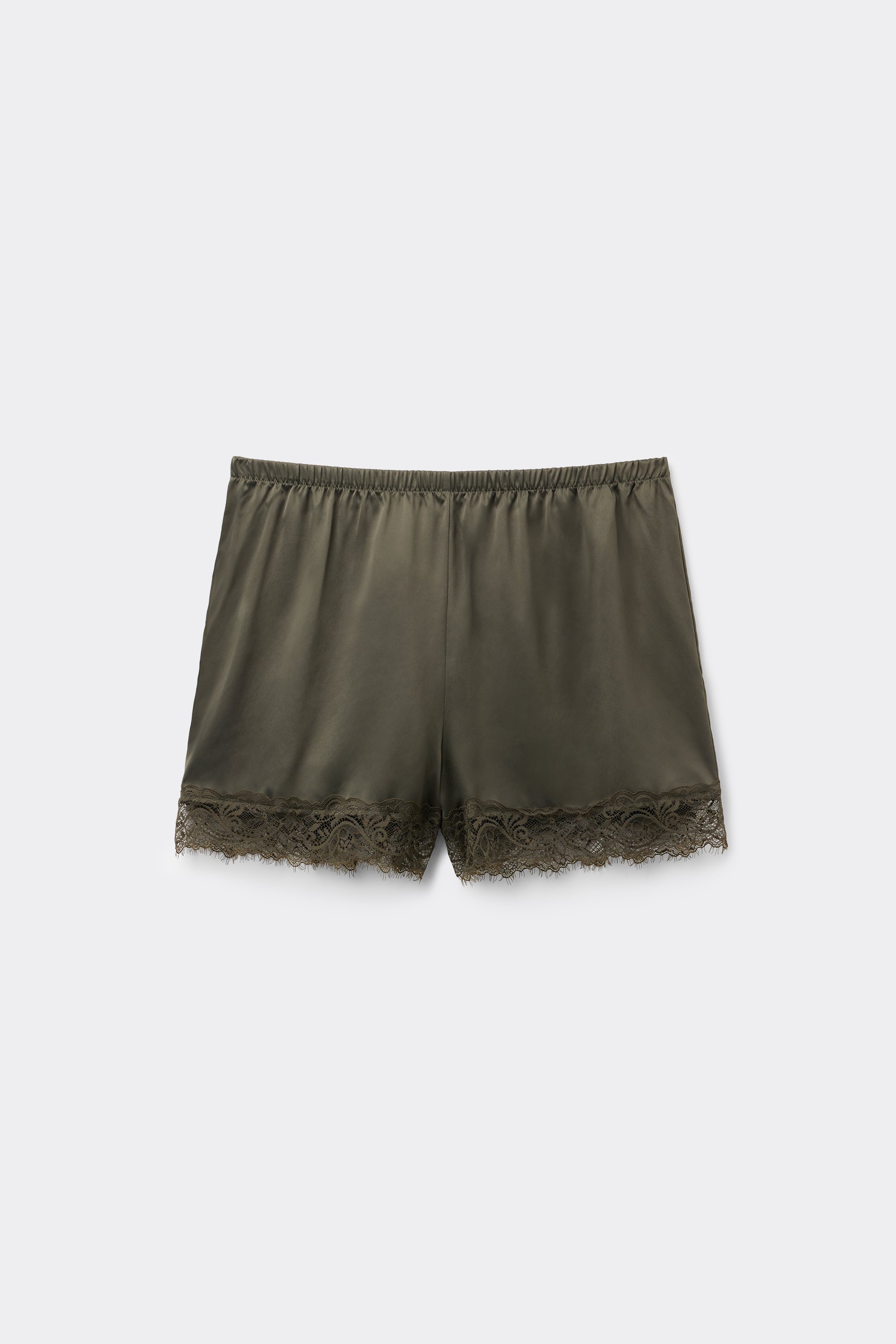 Short Court en Satin et Dentelle