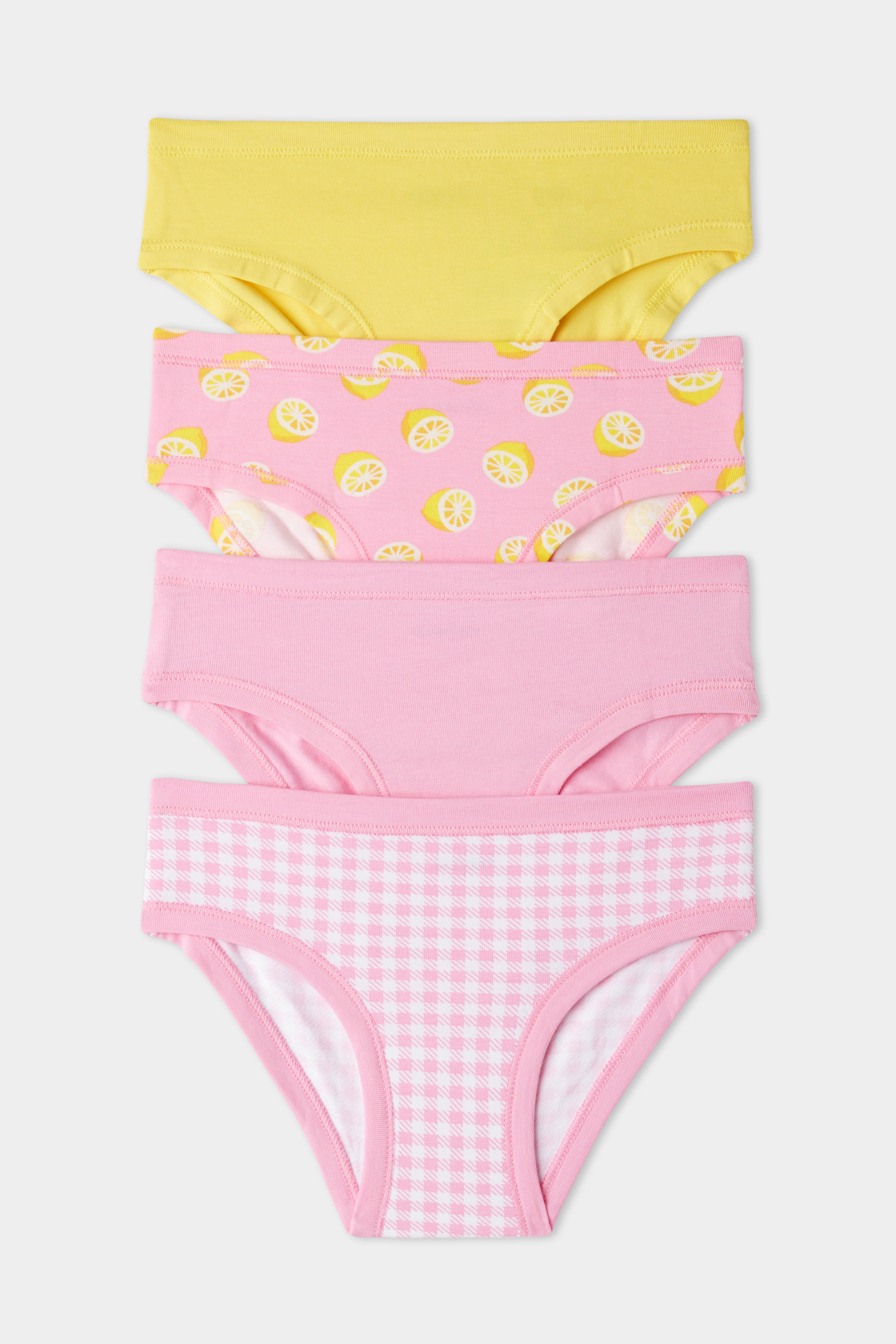 Baumwollslips mit Musterprint im 4er-Pack