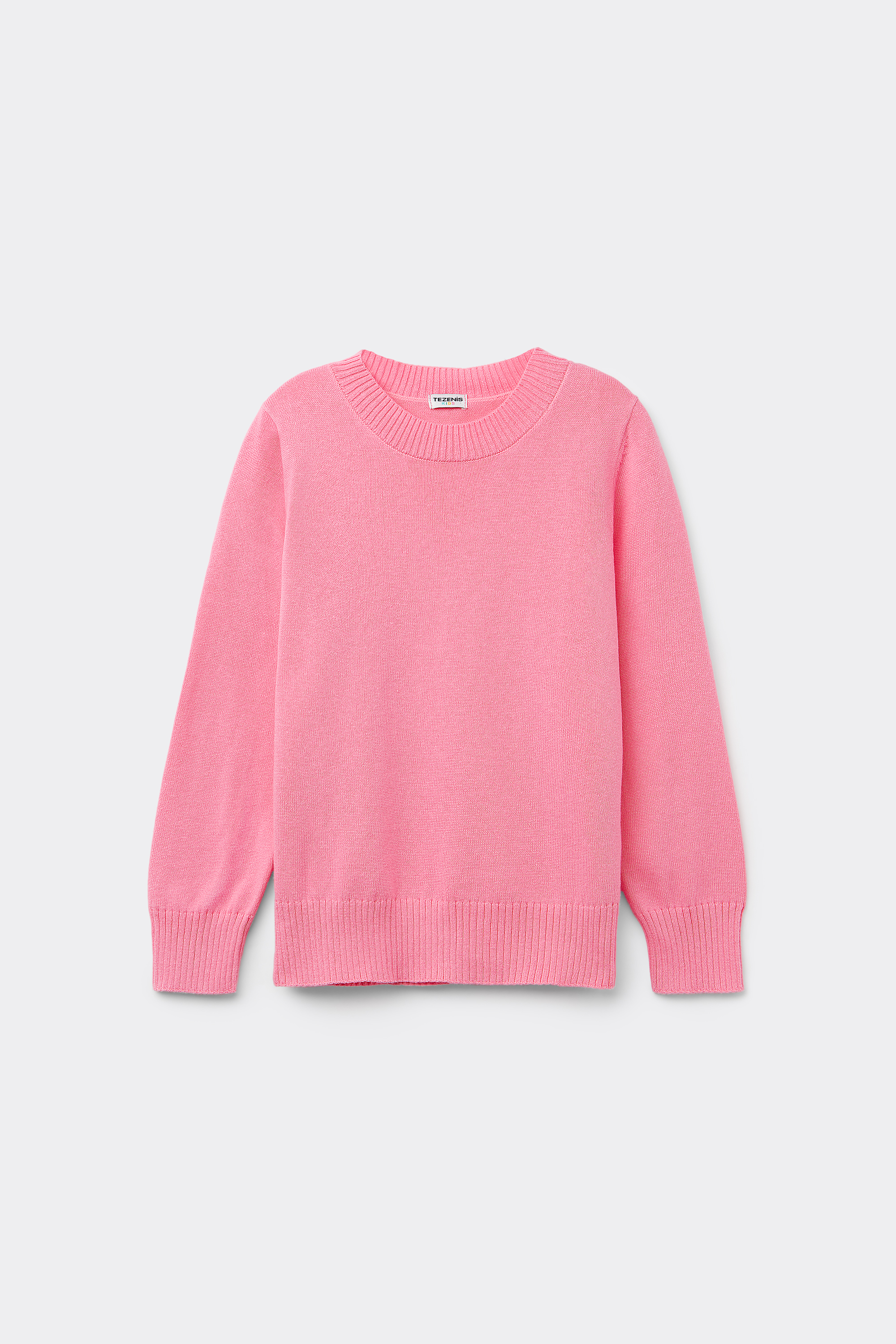 Pull Manches Longues Ras-du-Cou Fille Coton Ajouré