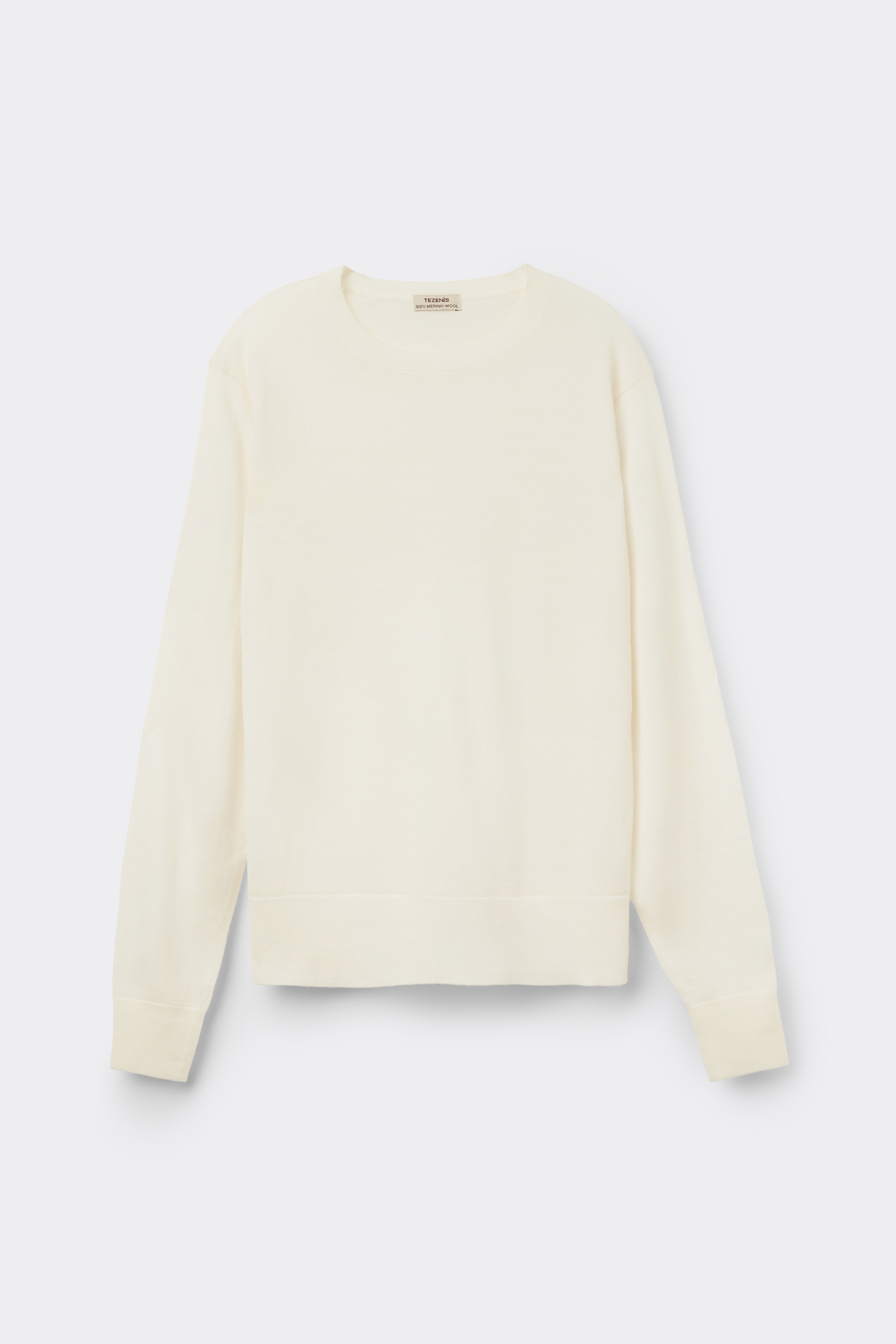 Hrubý Svetřík s Kulatým Výstřihem ze 100% Vlny Merino