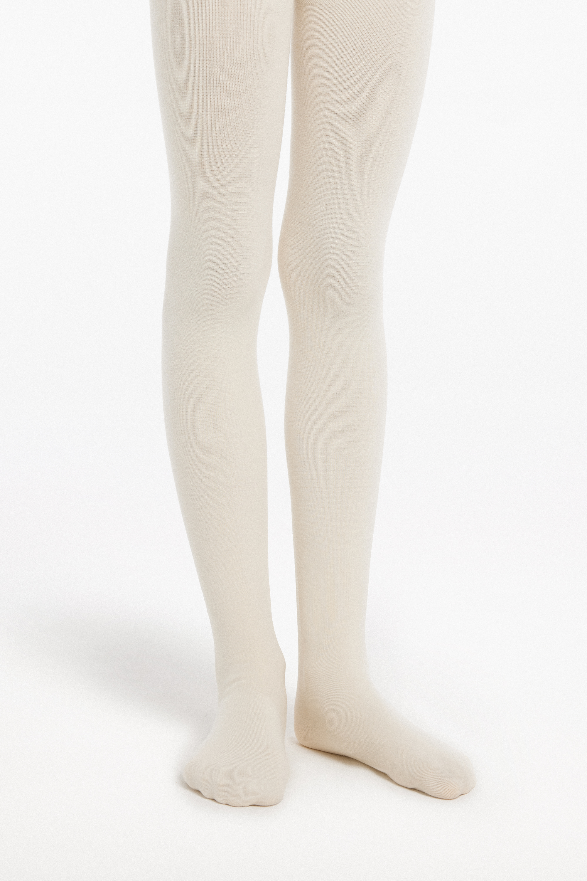 Basic-Mädchenstrumpfhose aus Baumwolle