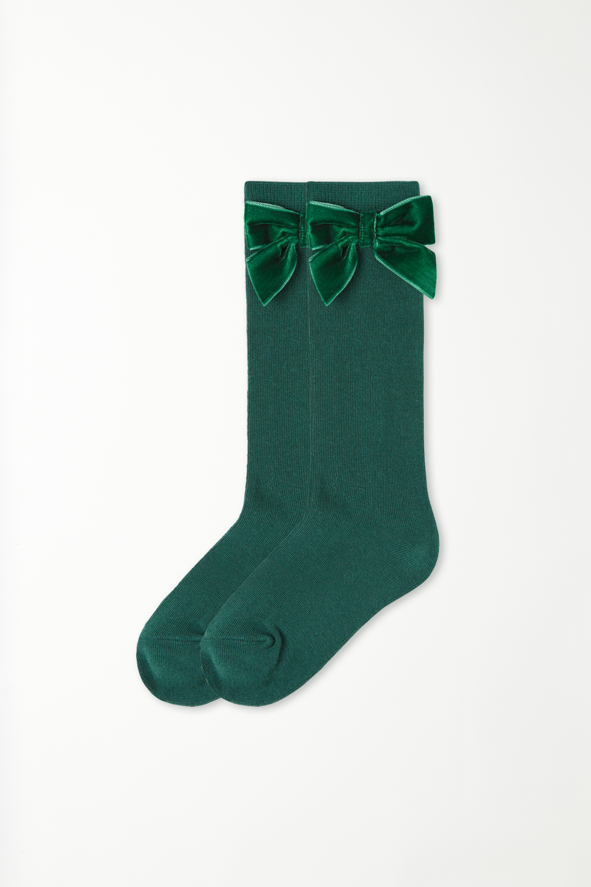 Girls’ Long Cotton Socks with Bow