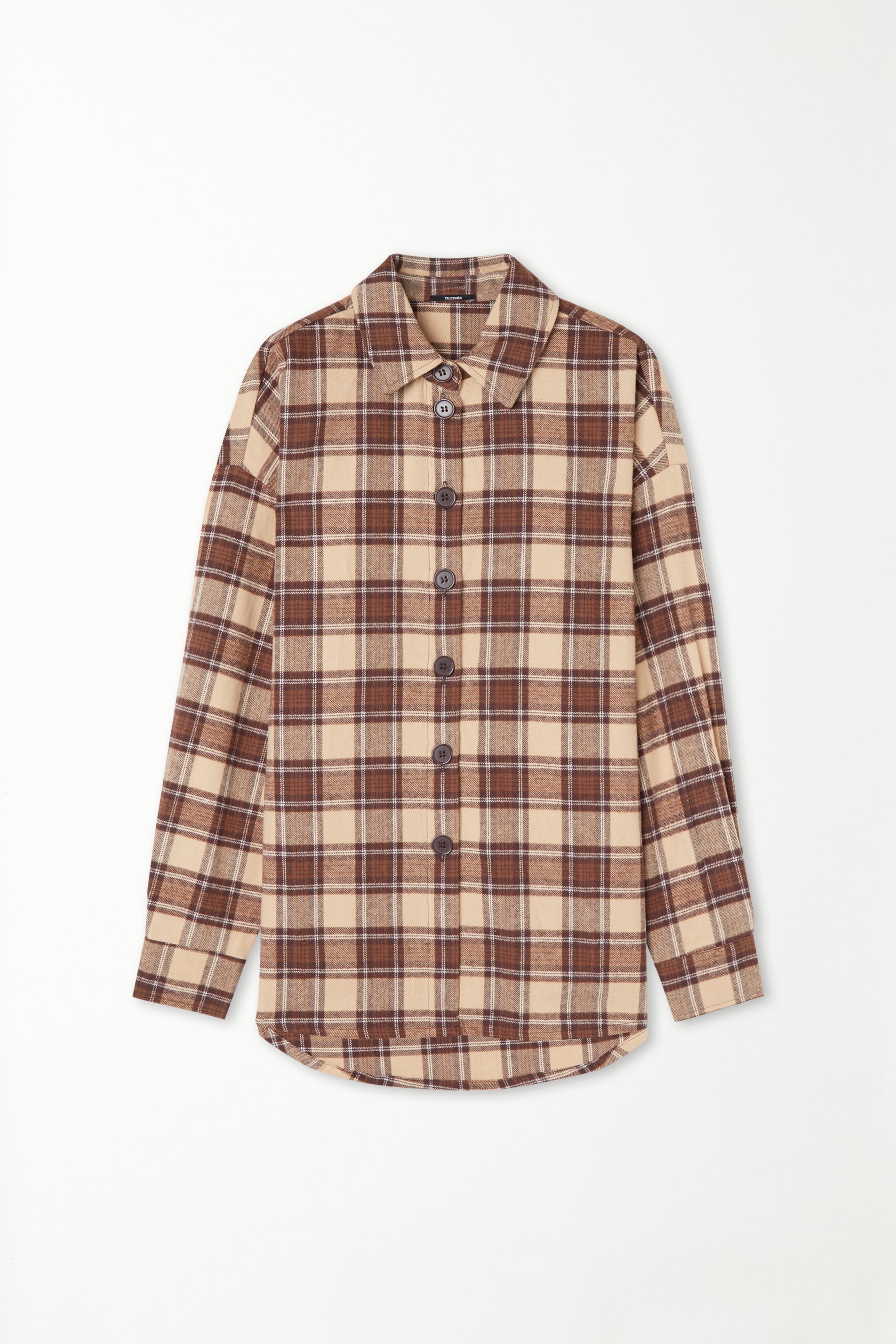 Long-Sleeved Heavy Flannel Shirt