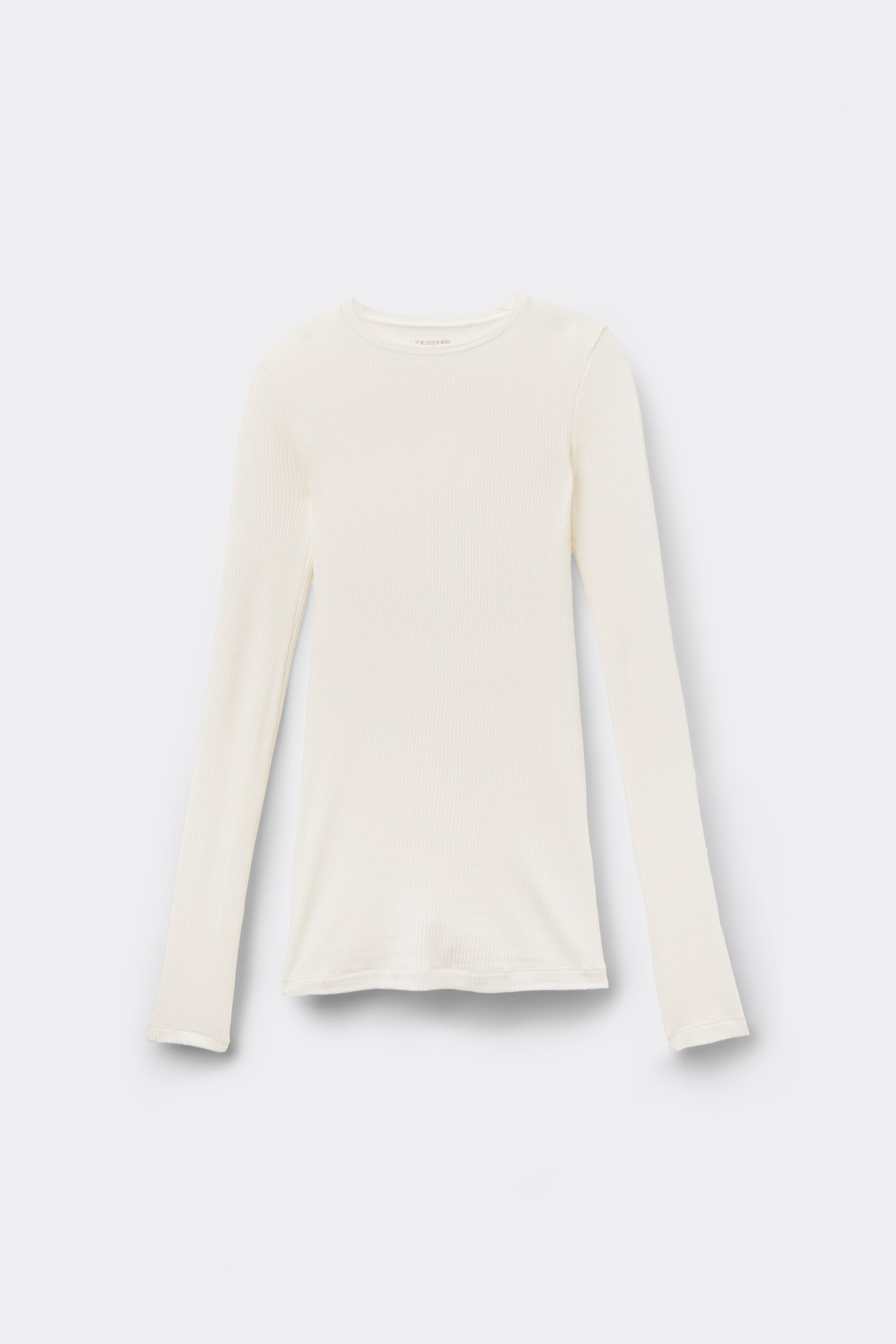 Long Sleeve Ribbed Crew Neck Top