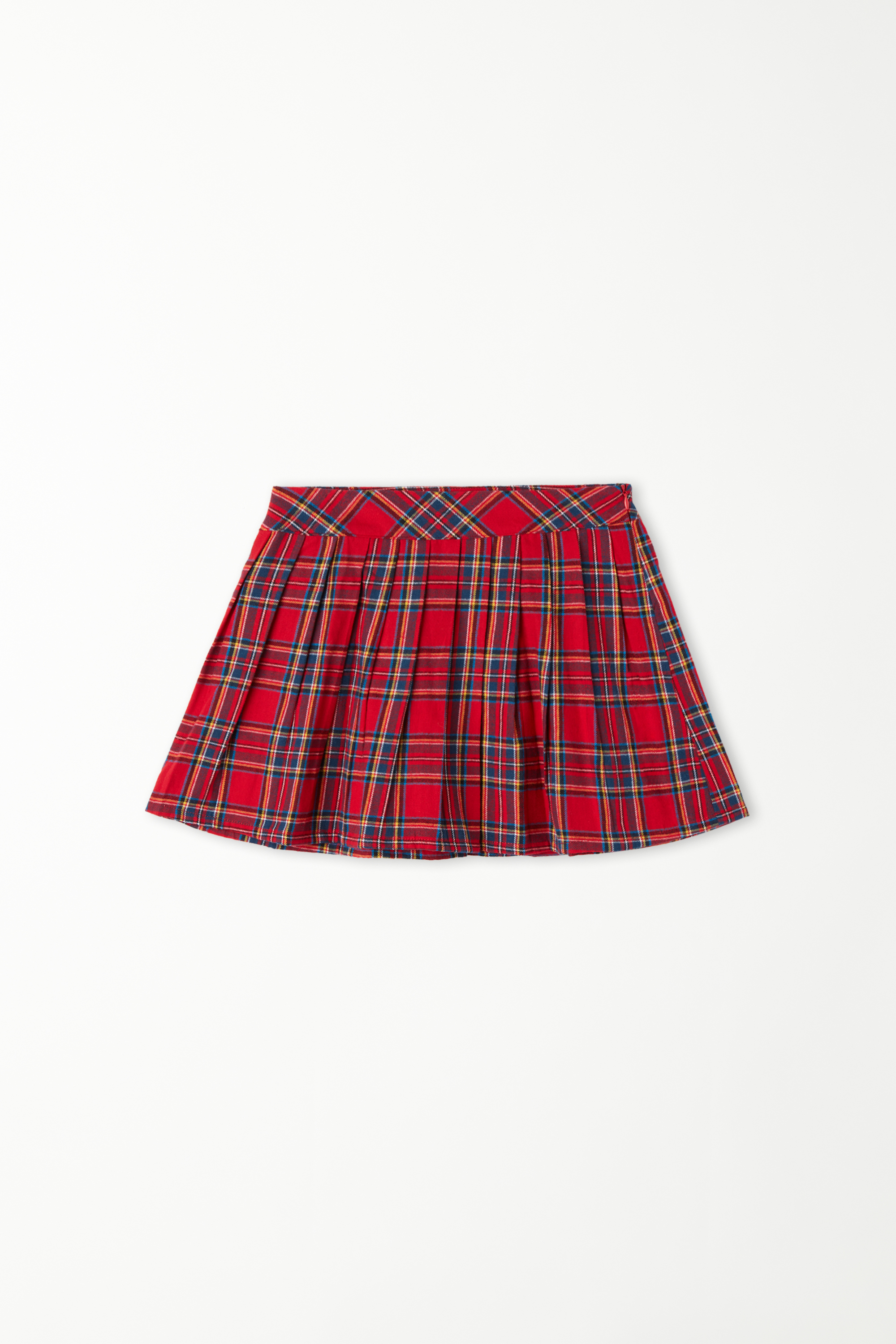 Tartan Flannel Pleated Mini Skirt