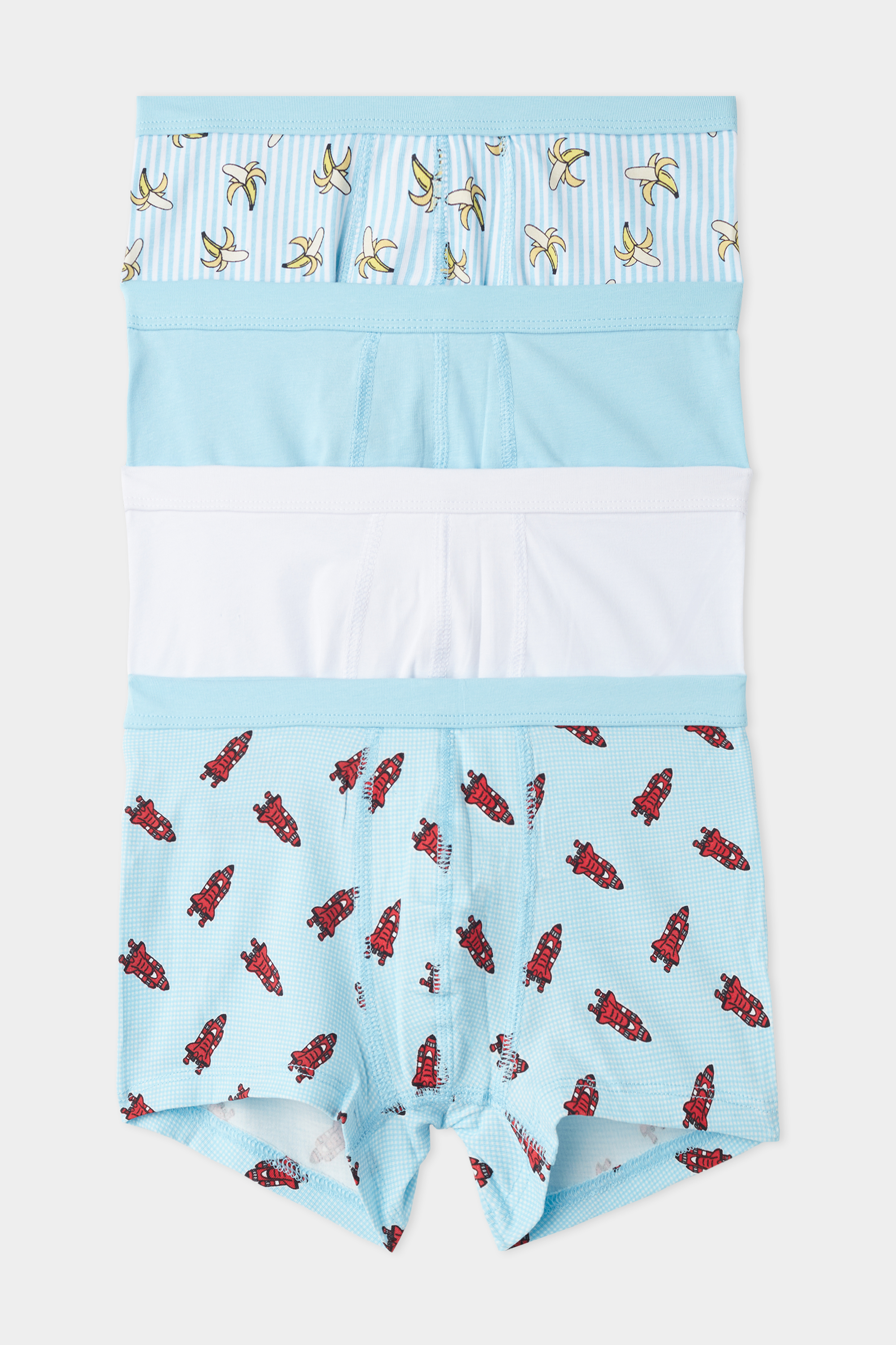 Pack 4 Boxers en Coton avec Imprimé Fantaisie