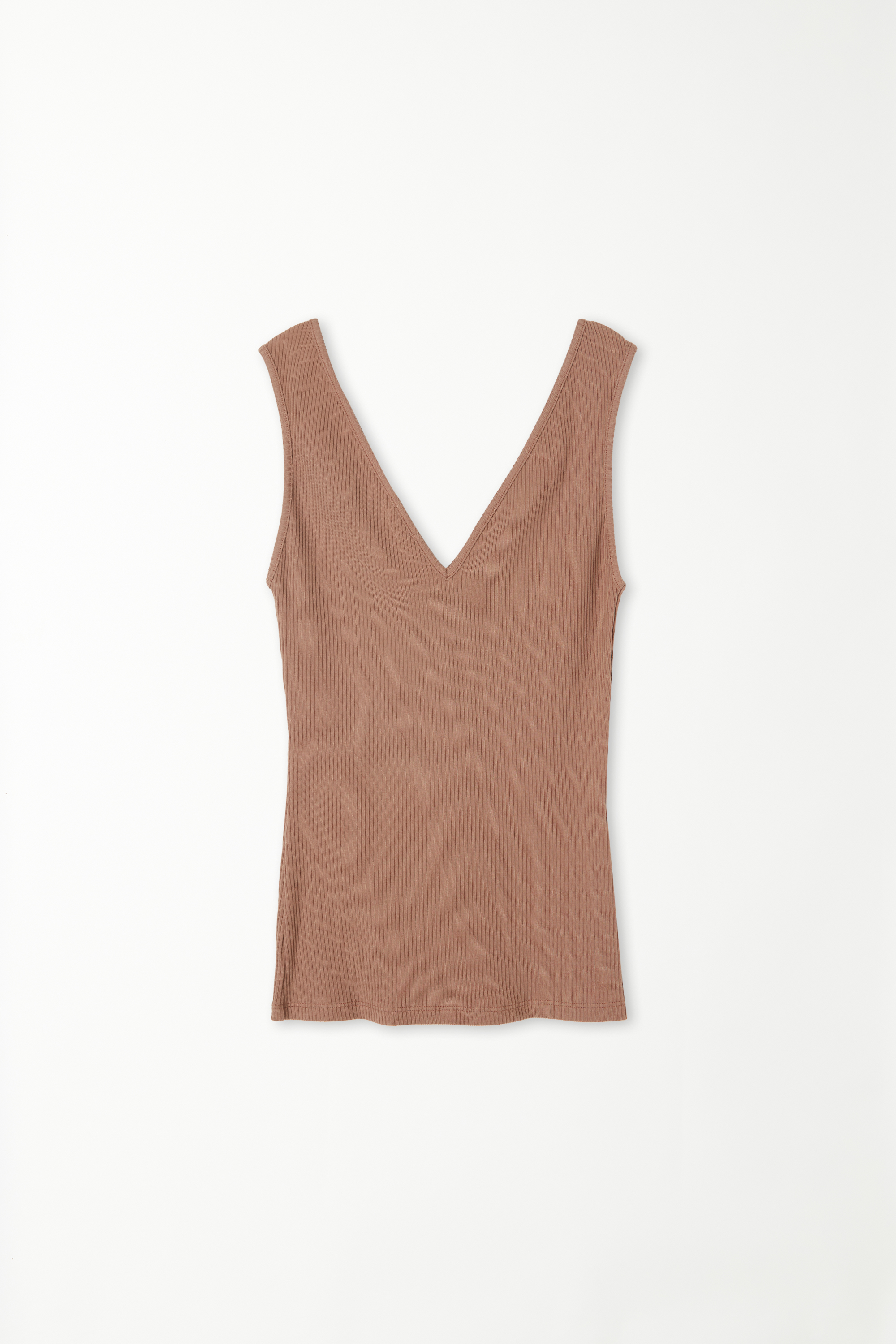 V-Neck Ribbed Vest Top