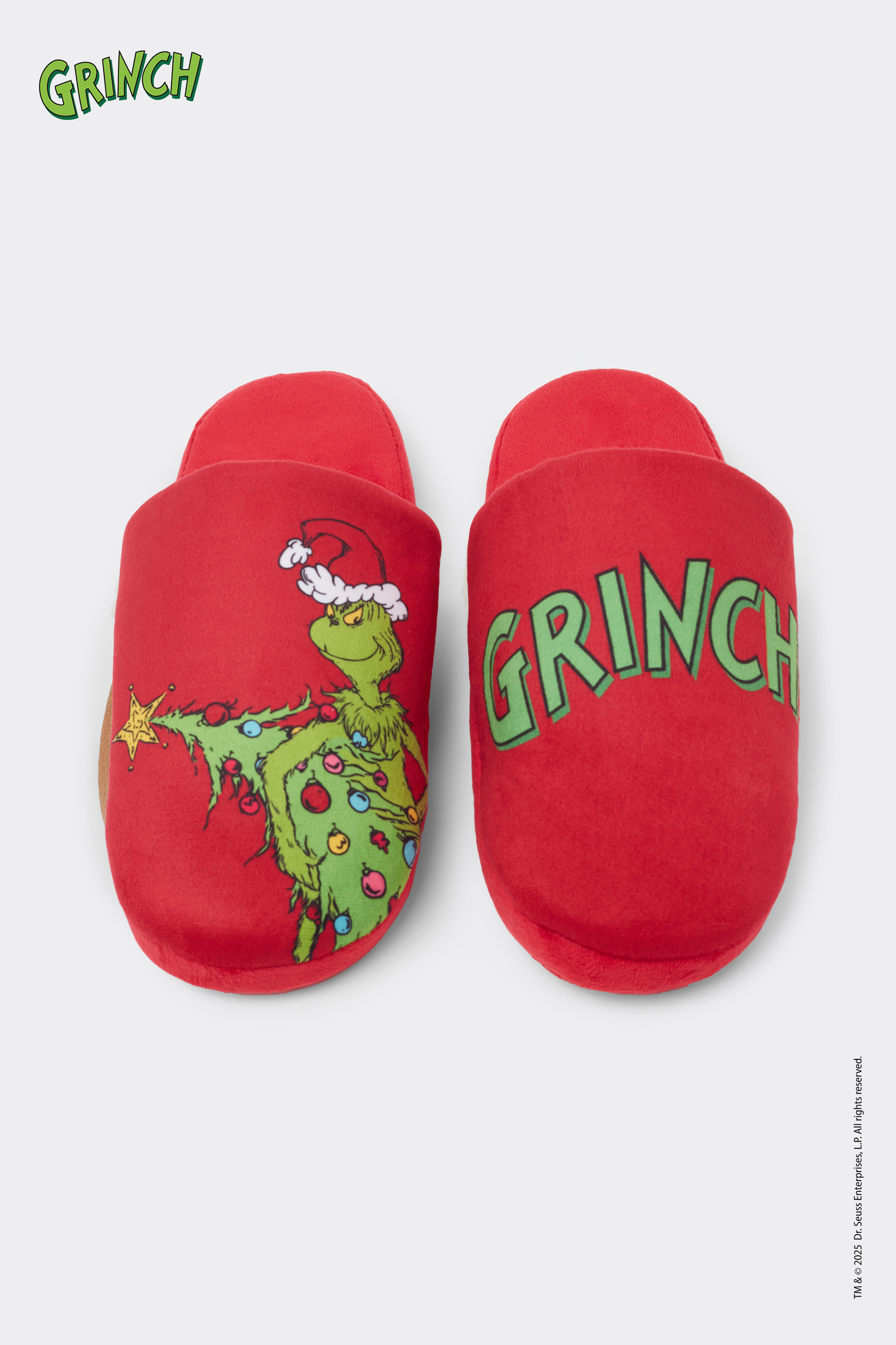 Women's Grinch Print Slippers