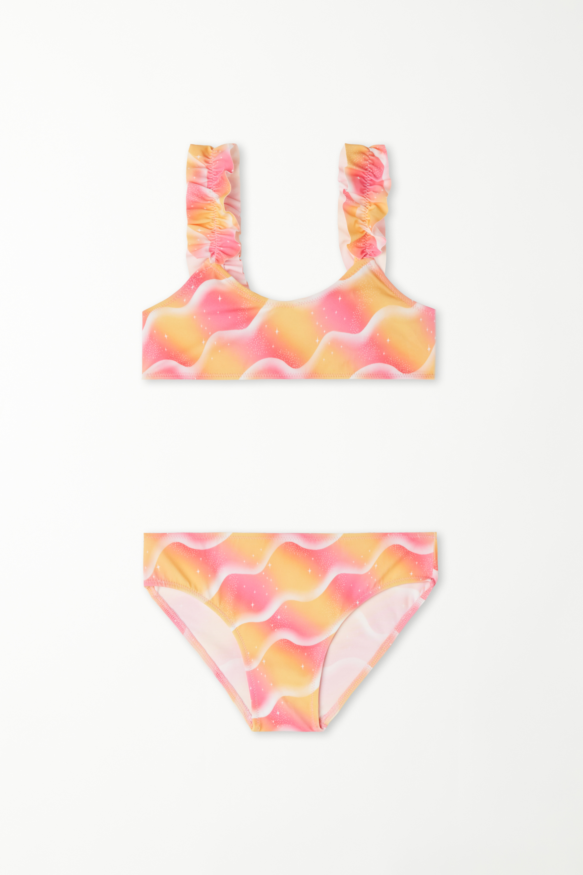Girls’ Ruched Mermaid Bikini Top and Bottoms