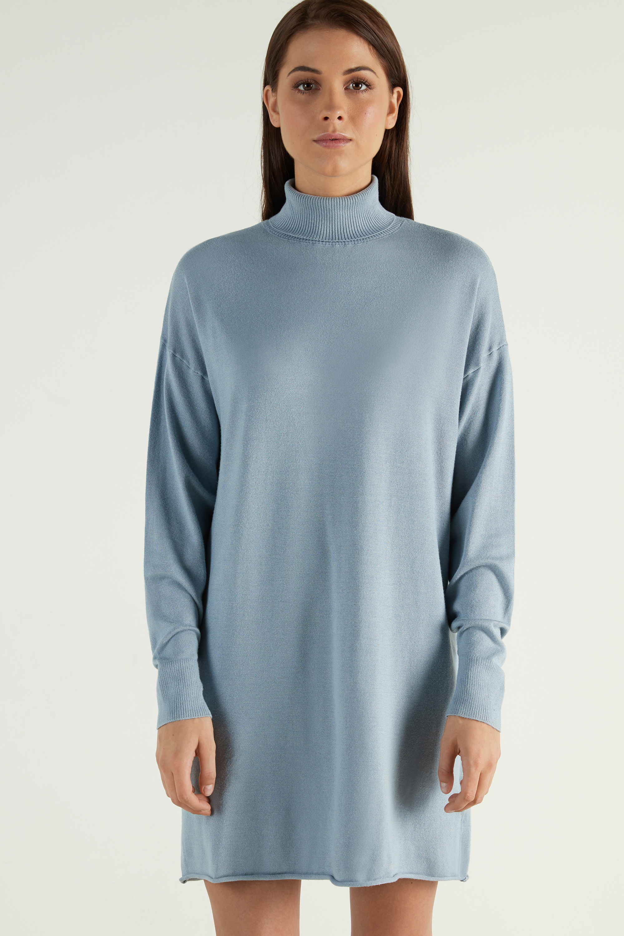 Long-Sleeve Turtleneck Dress - | Tezenis