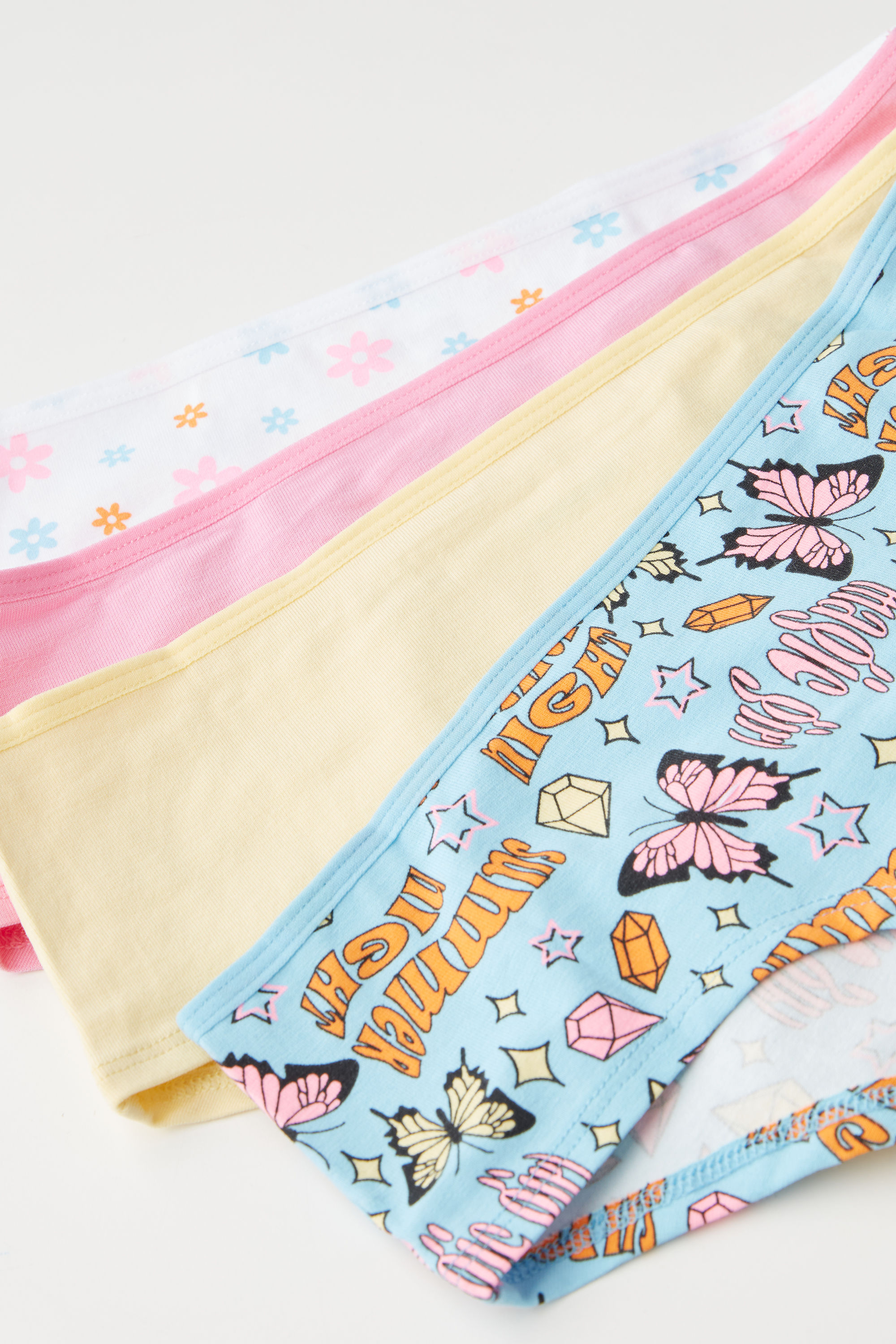 Baumwollpantys mit Musterprint im 4er-Pack
