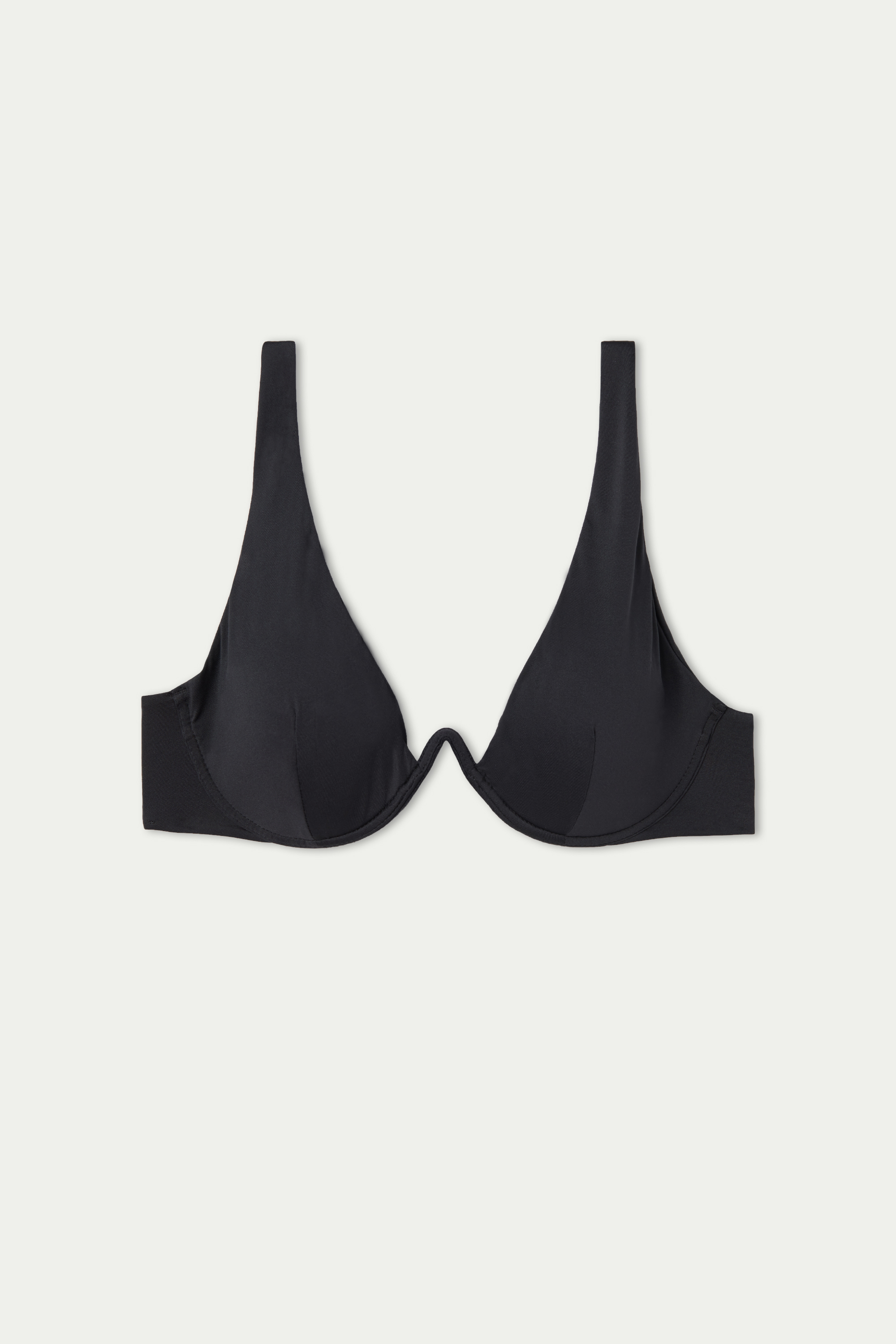 Push-Up Bikini Top in Recycled Microfibre with Wide Shoulder Straps