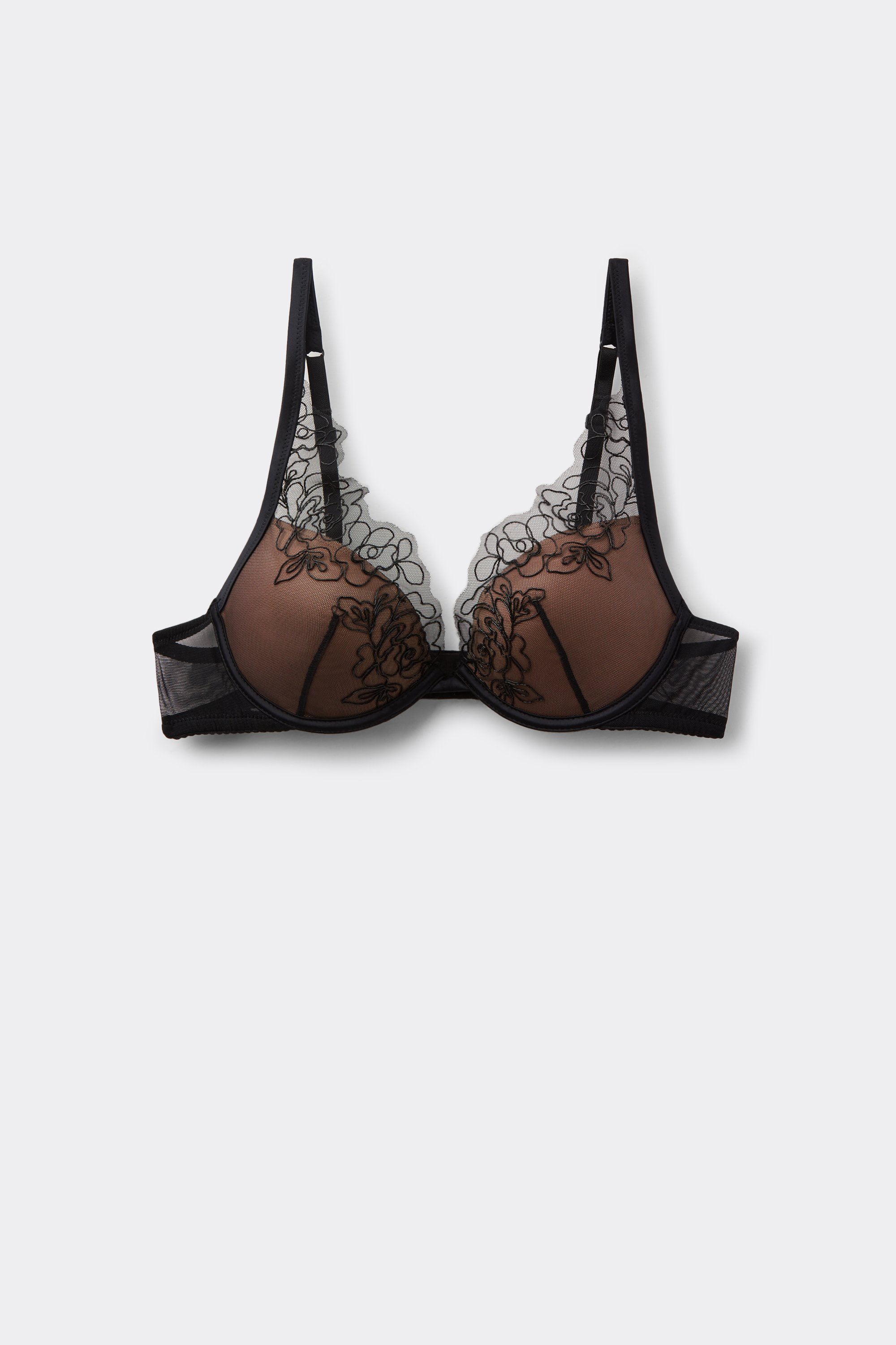 Sujetador Push-Up Relleno Venice Fleur Noir