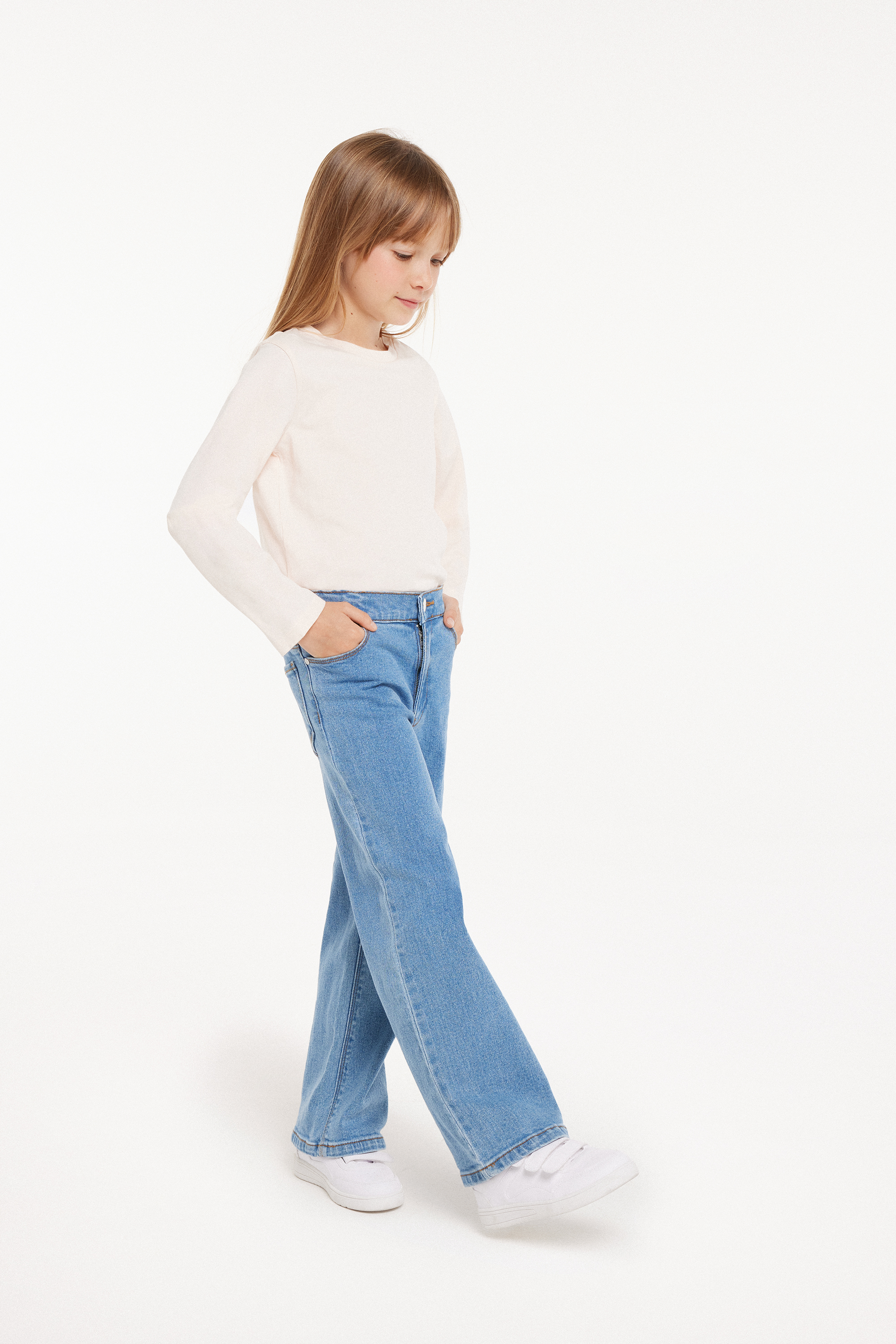 Unisex Kids’ Basic Long-Sleeved Cotton Top