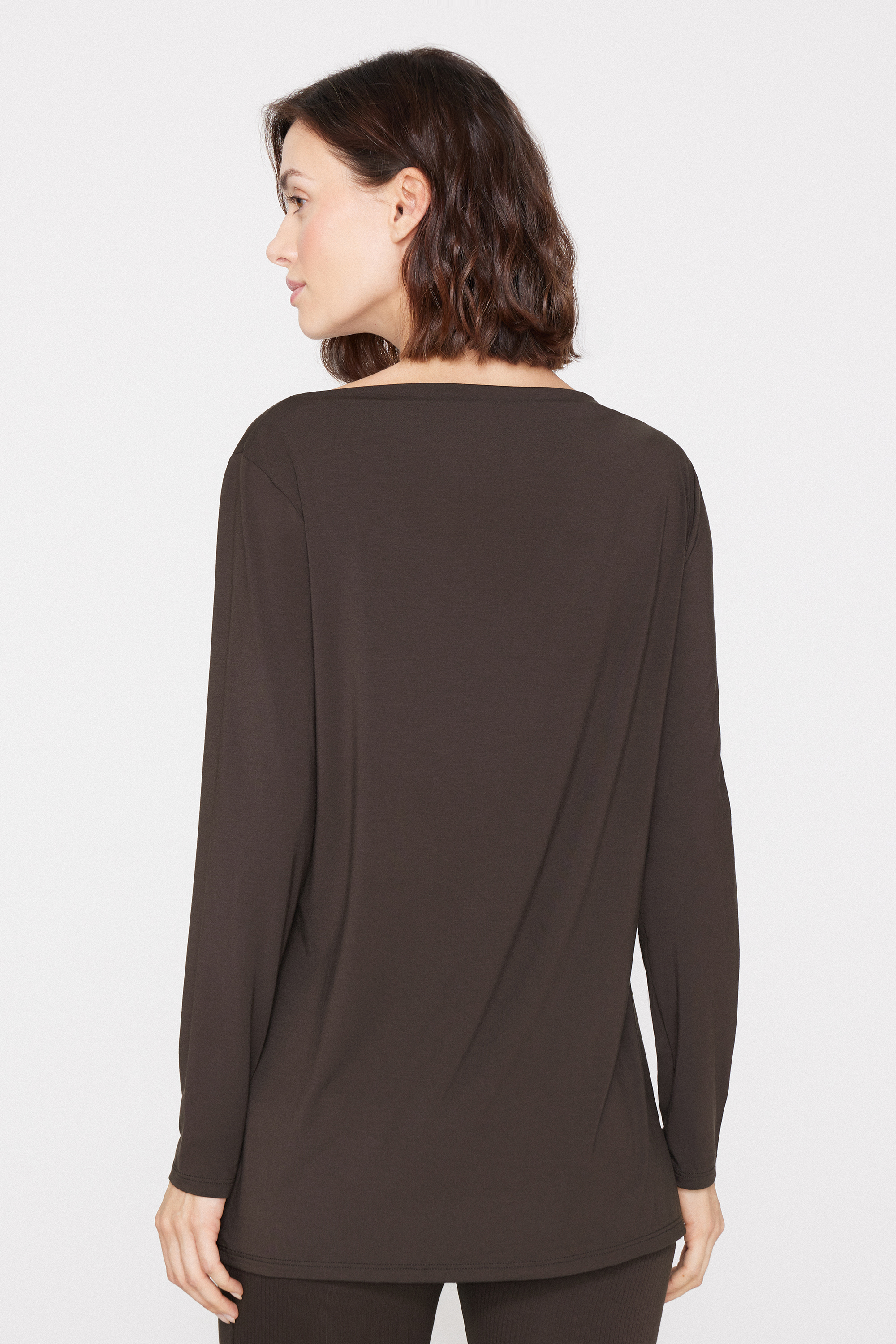 Long Sleeve Top with Boat Neck