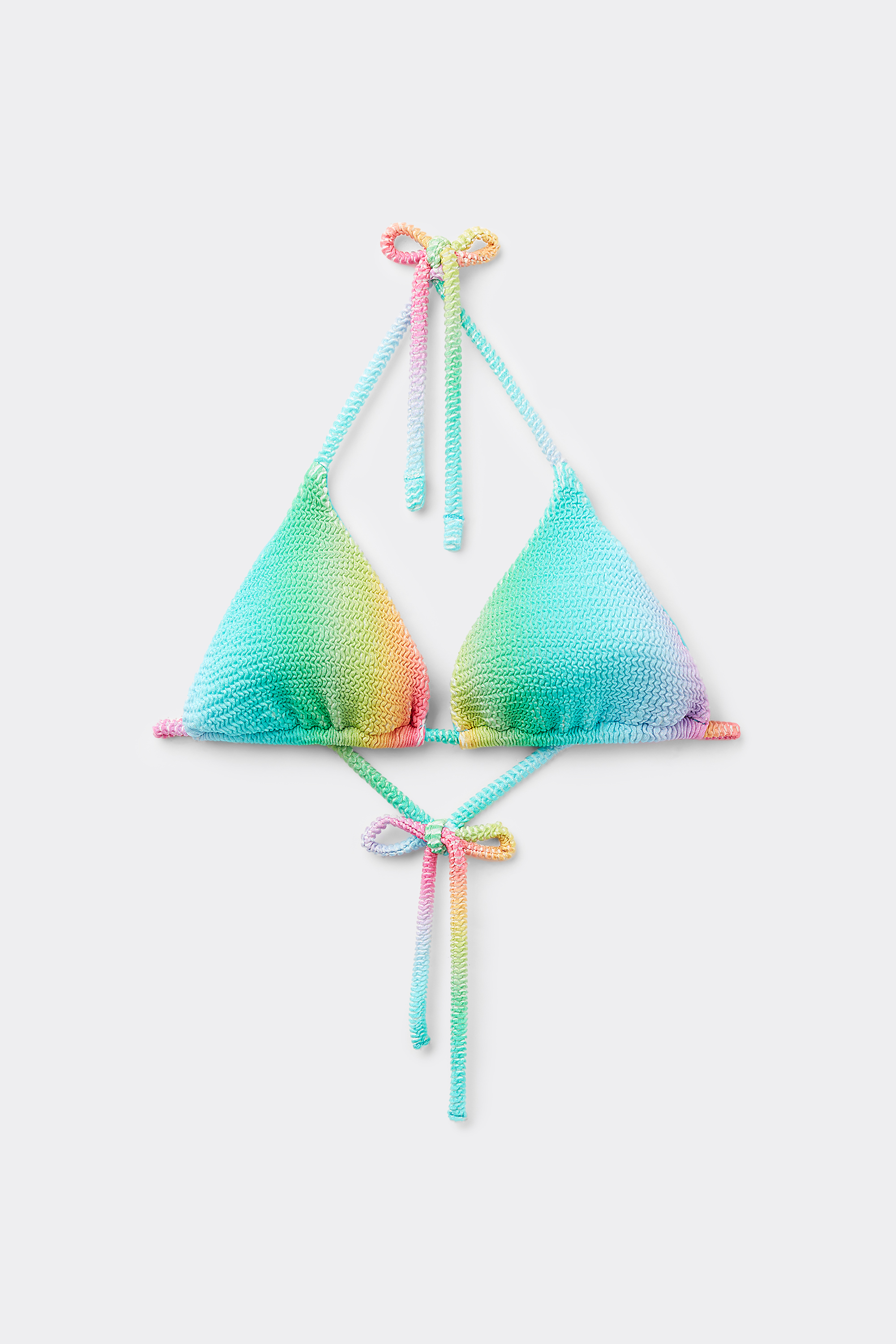 Triangel-Bikini mit herausnehmbaren Polstern Crinkle Rainbow