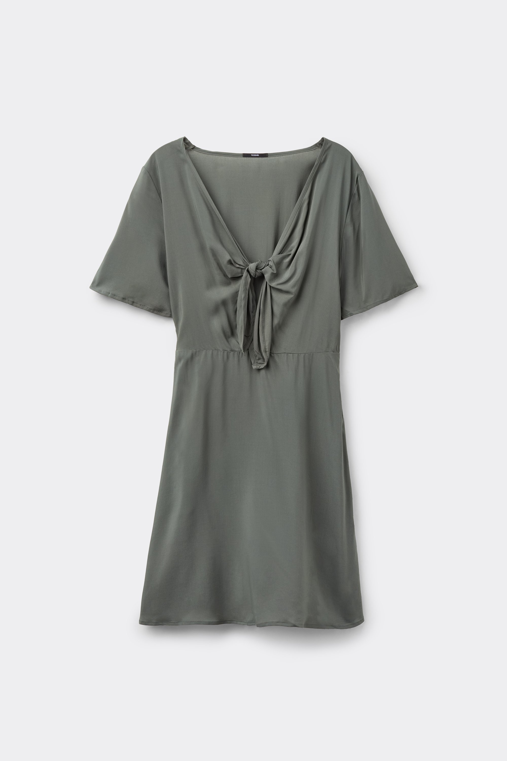 Robe Manches Mi-Longues Viscose Nœud