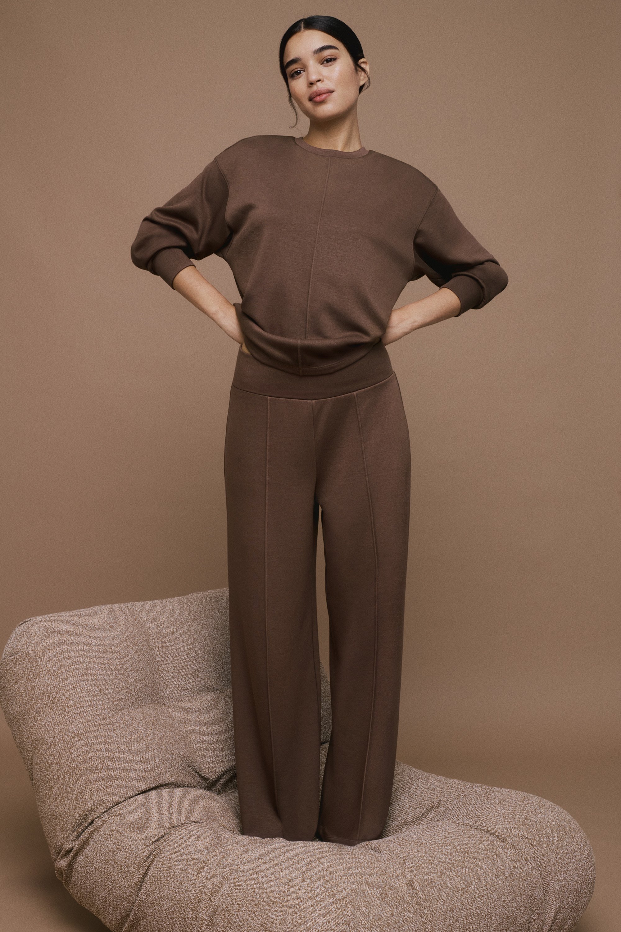 Thick Soft Touch Fleece Palazzo Trousers