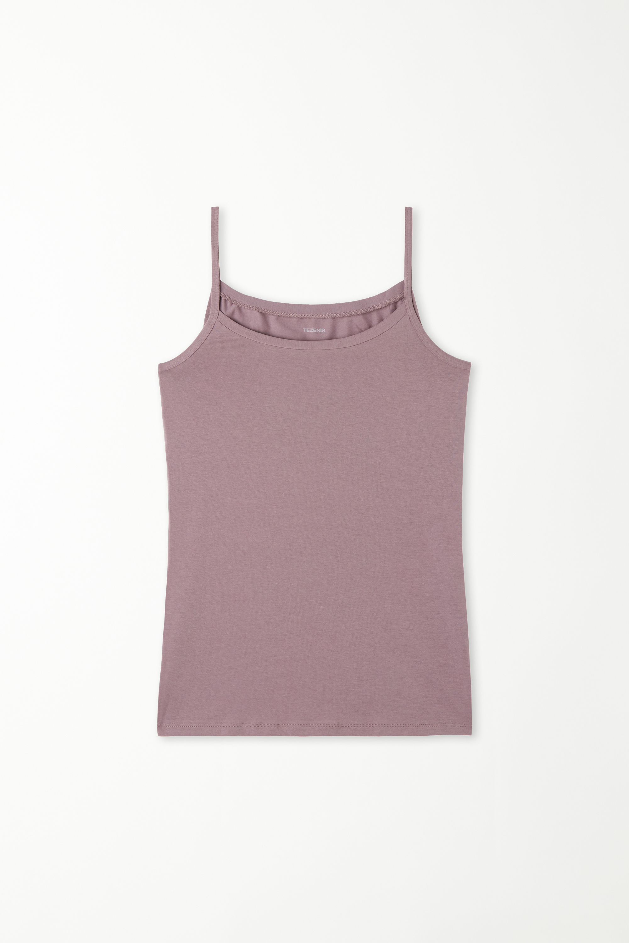 Round-Neck Stretch Cotton Tank Top