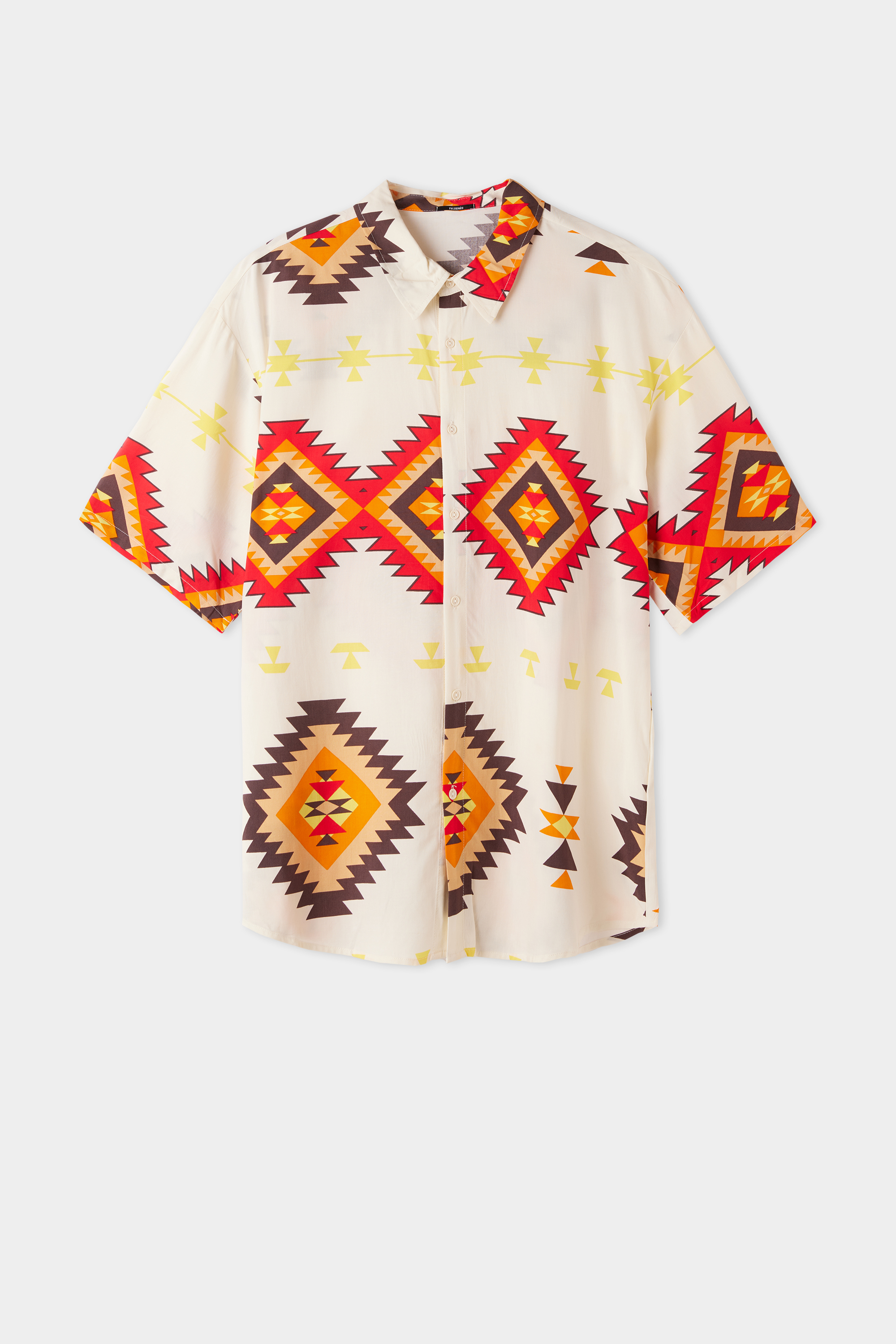 Short Sleeve Viscose Canvas Shirt