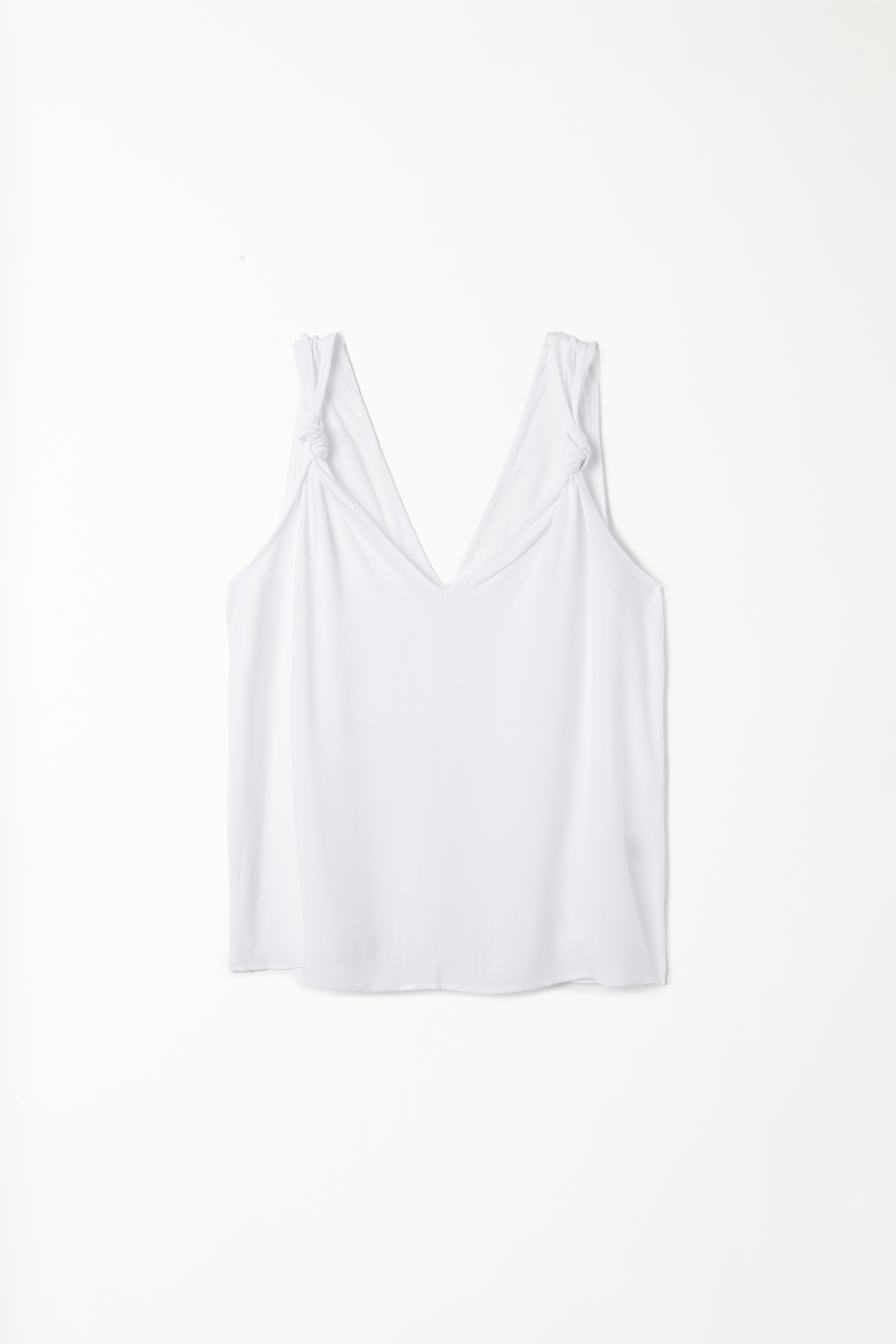 Brushed Canvas Vest Top with Knots