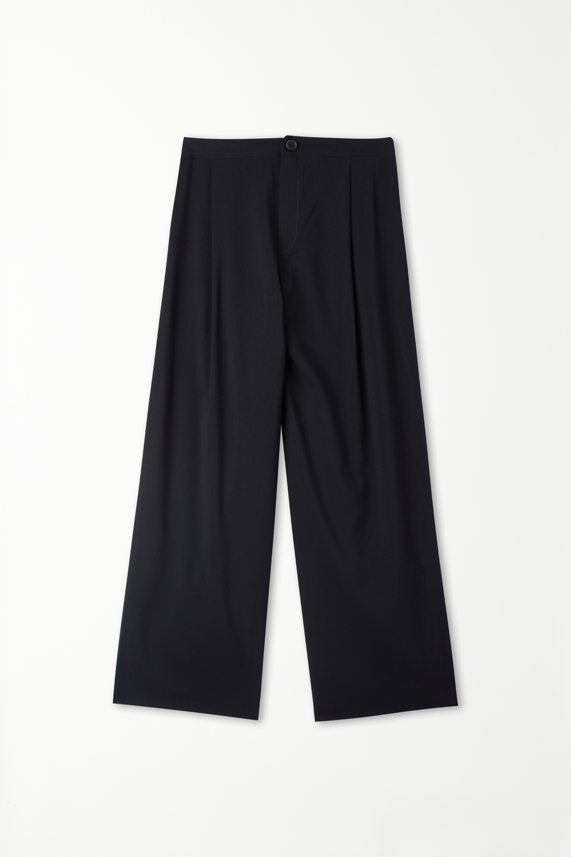 Pantalon Palazzo Toile avec Pinces