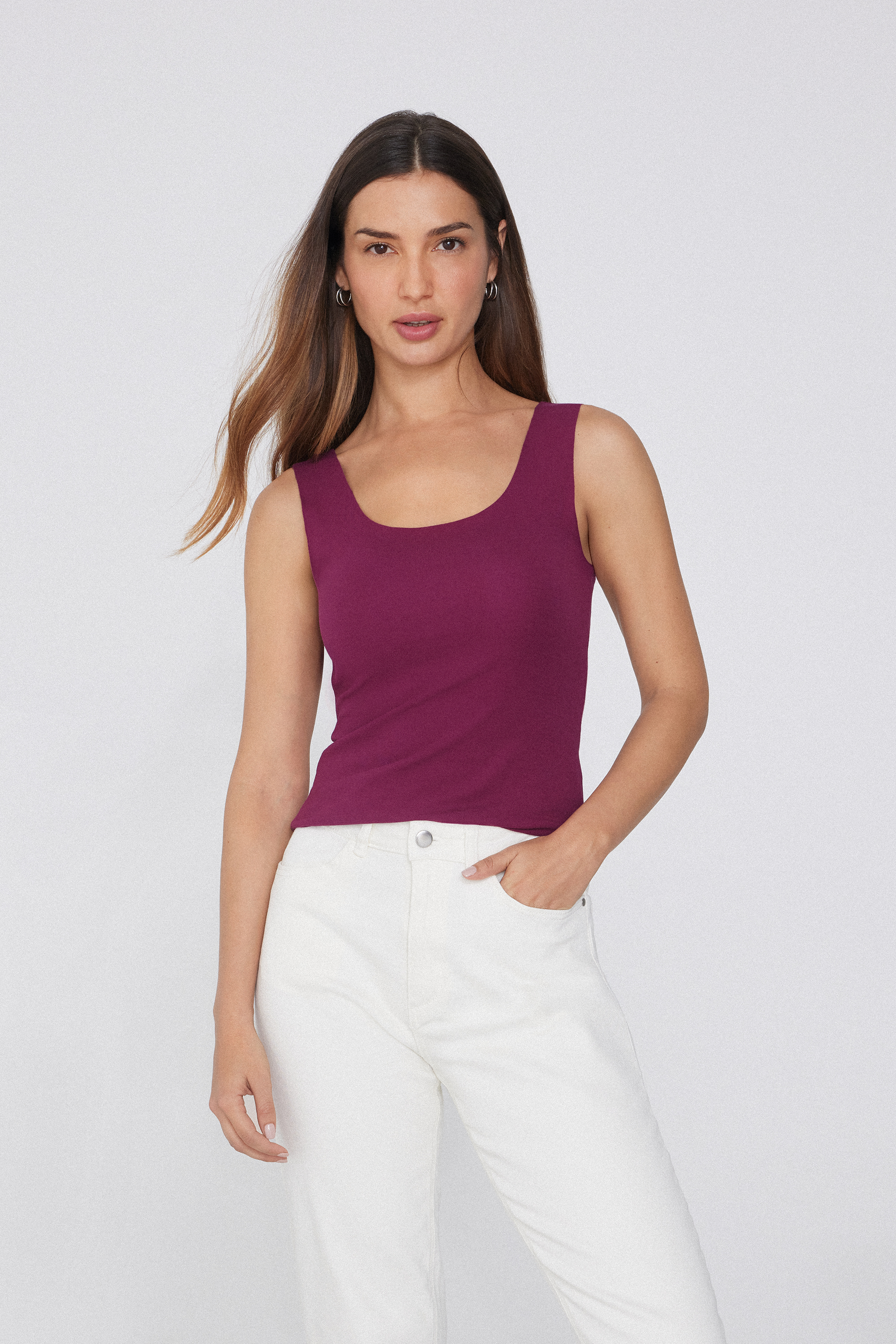 Laser-Cut Organic Cotton Camisole