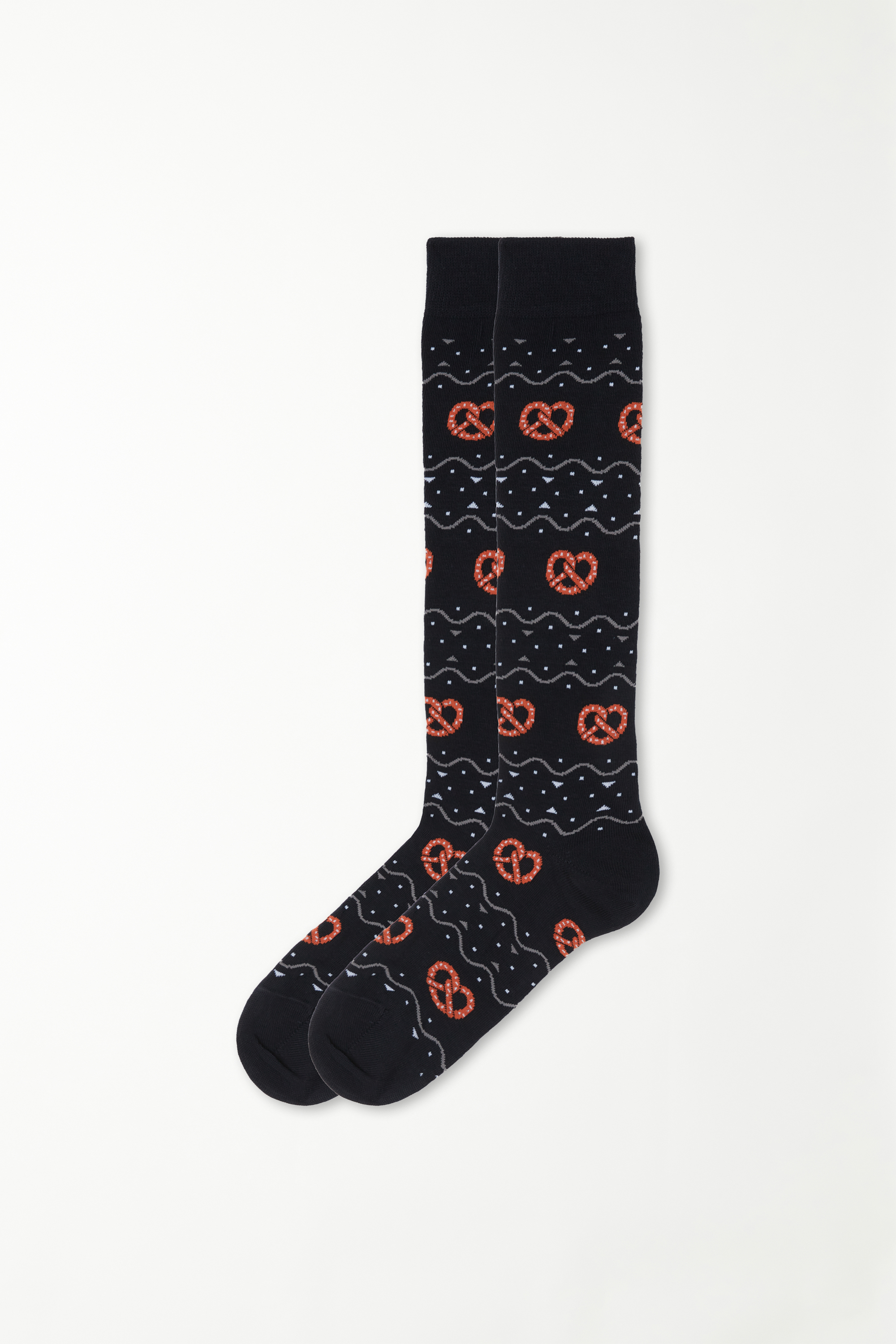 Men’s Long Patterned Cotton Socks