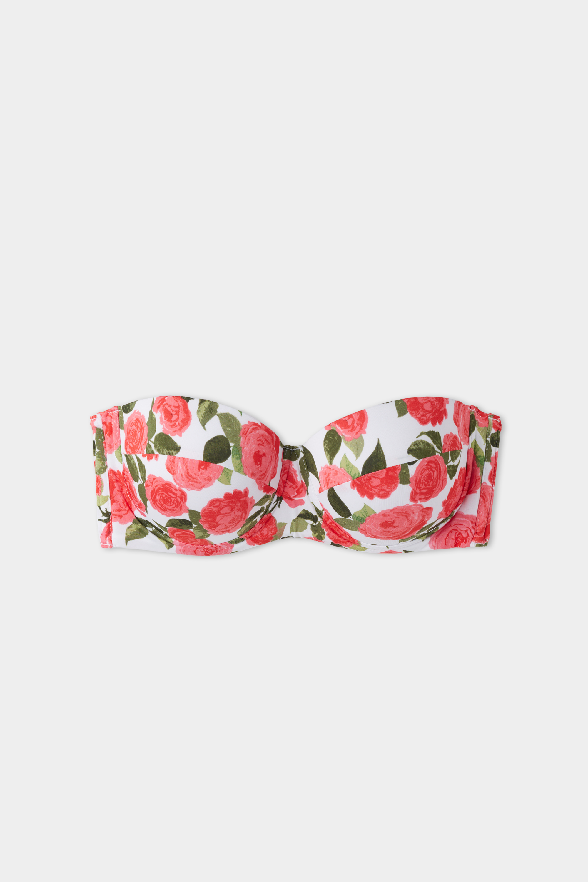 Romantic Roses Padded Bandeau Bikini Top