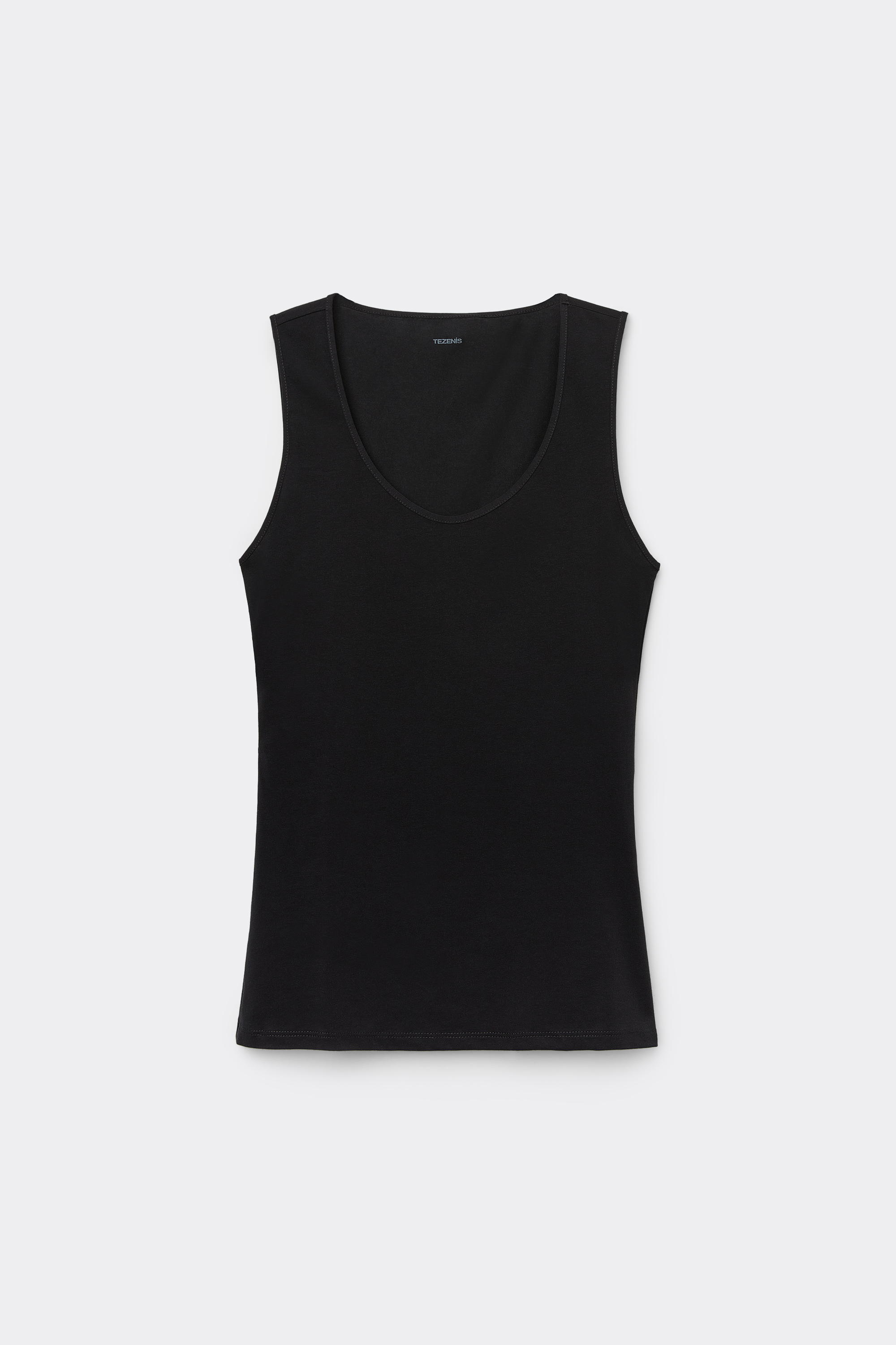 Wide Shoulder Straps Rounded Neck Cotton Camisole