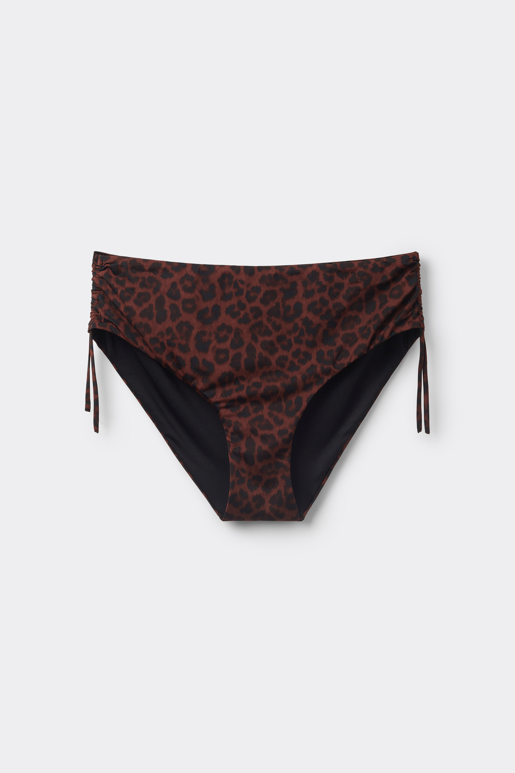 Savage Brown Drawstring High-Rise Bikini Bottom