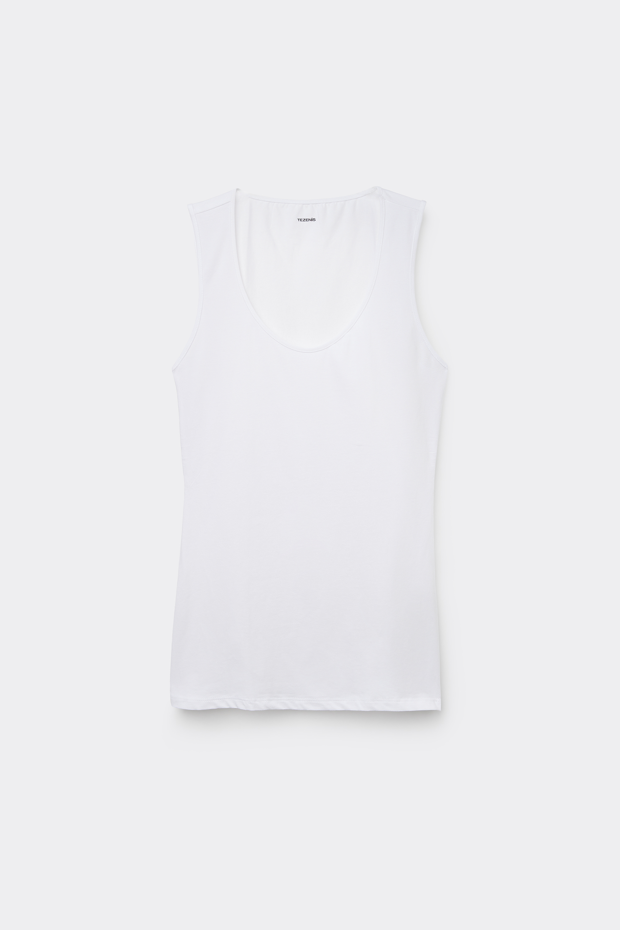 Wide Shoulder Straps Rounded Neck Cotton Camisole