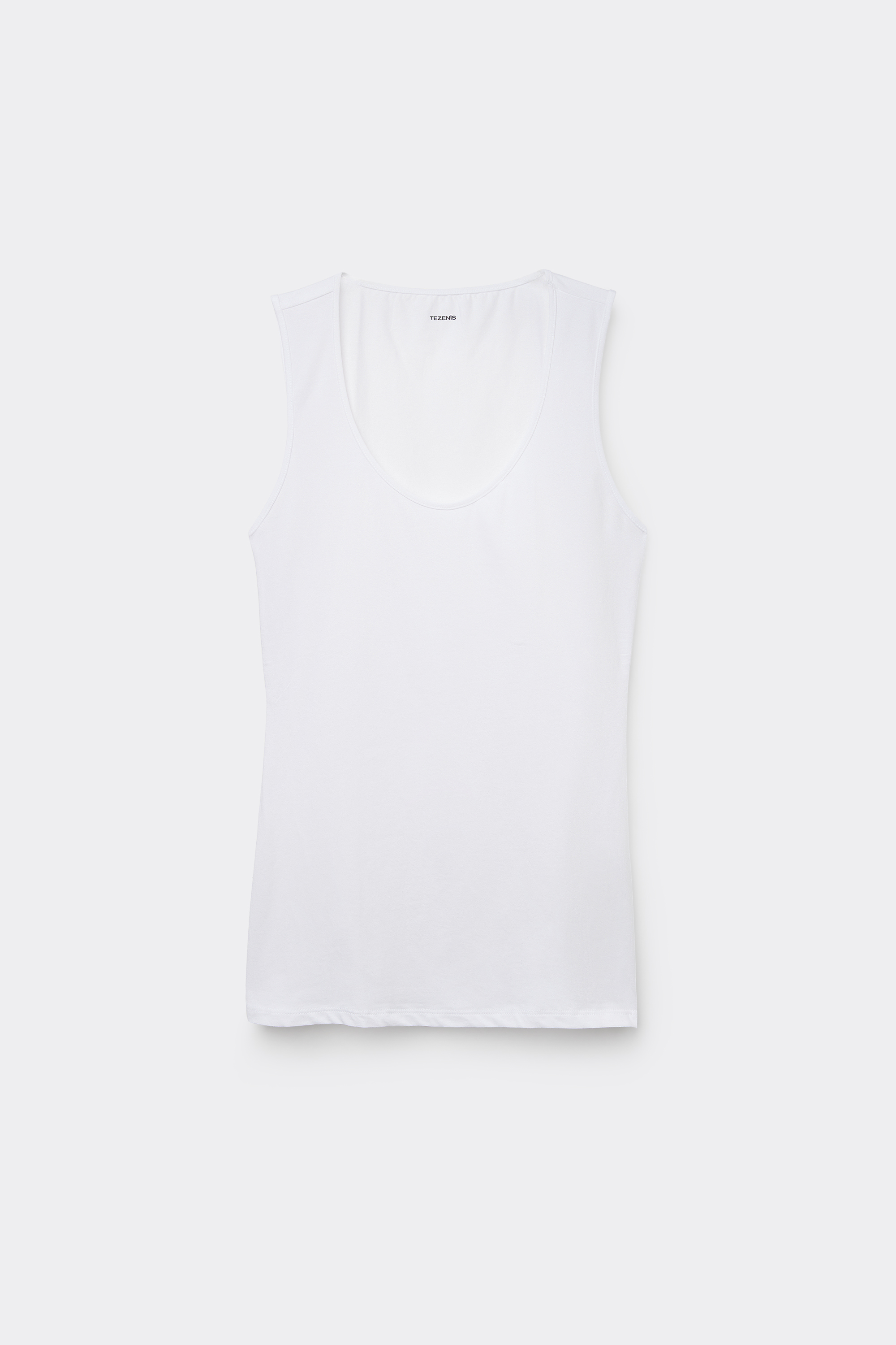 Wide-Strap Round-Neck Cotton Camisole