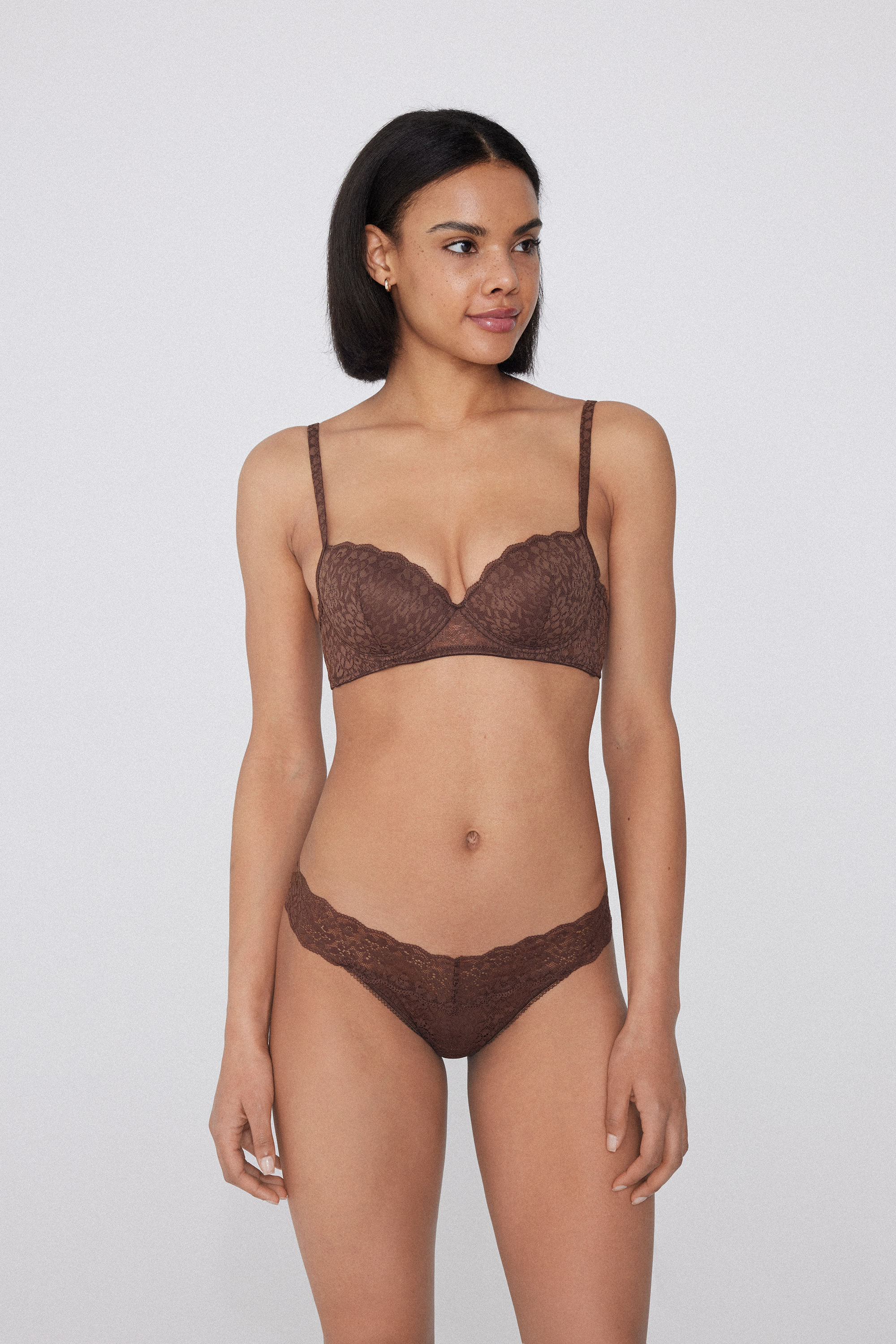 Wien Recycled Lace Lightly Padded Balconette Bra