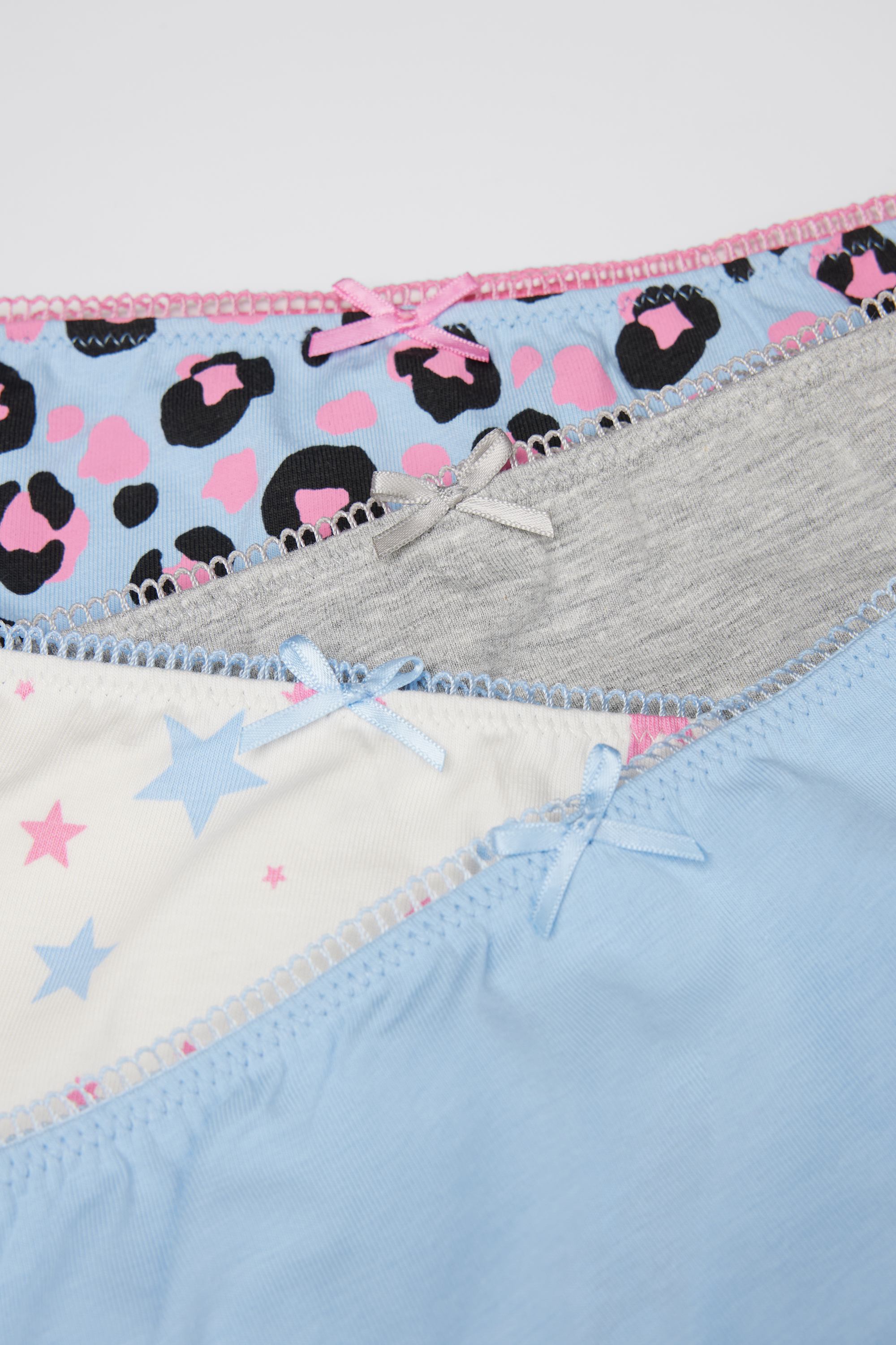 4 Paia Slip Bimba in Cotone Stampato
