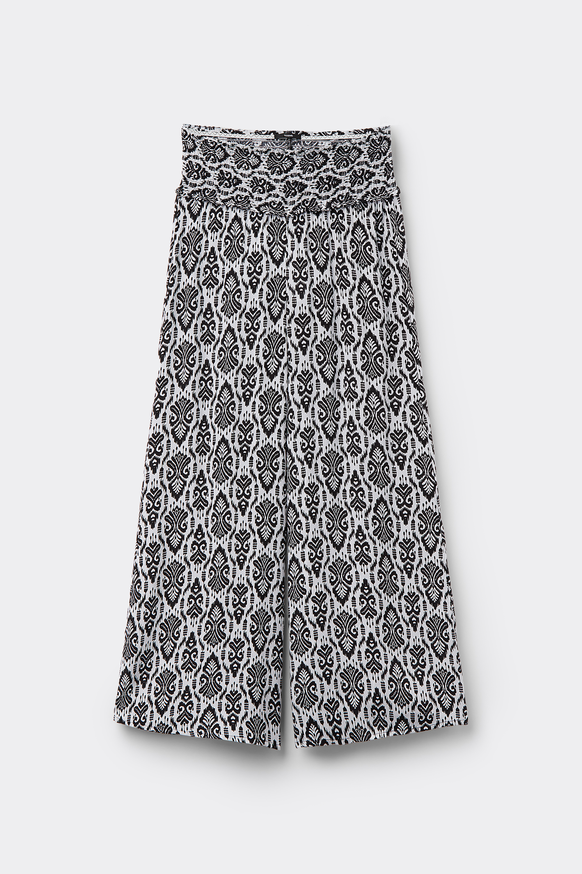 Smocked Canvas Hakama Pants