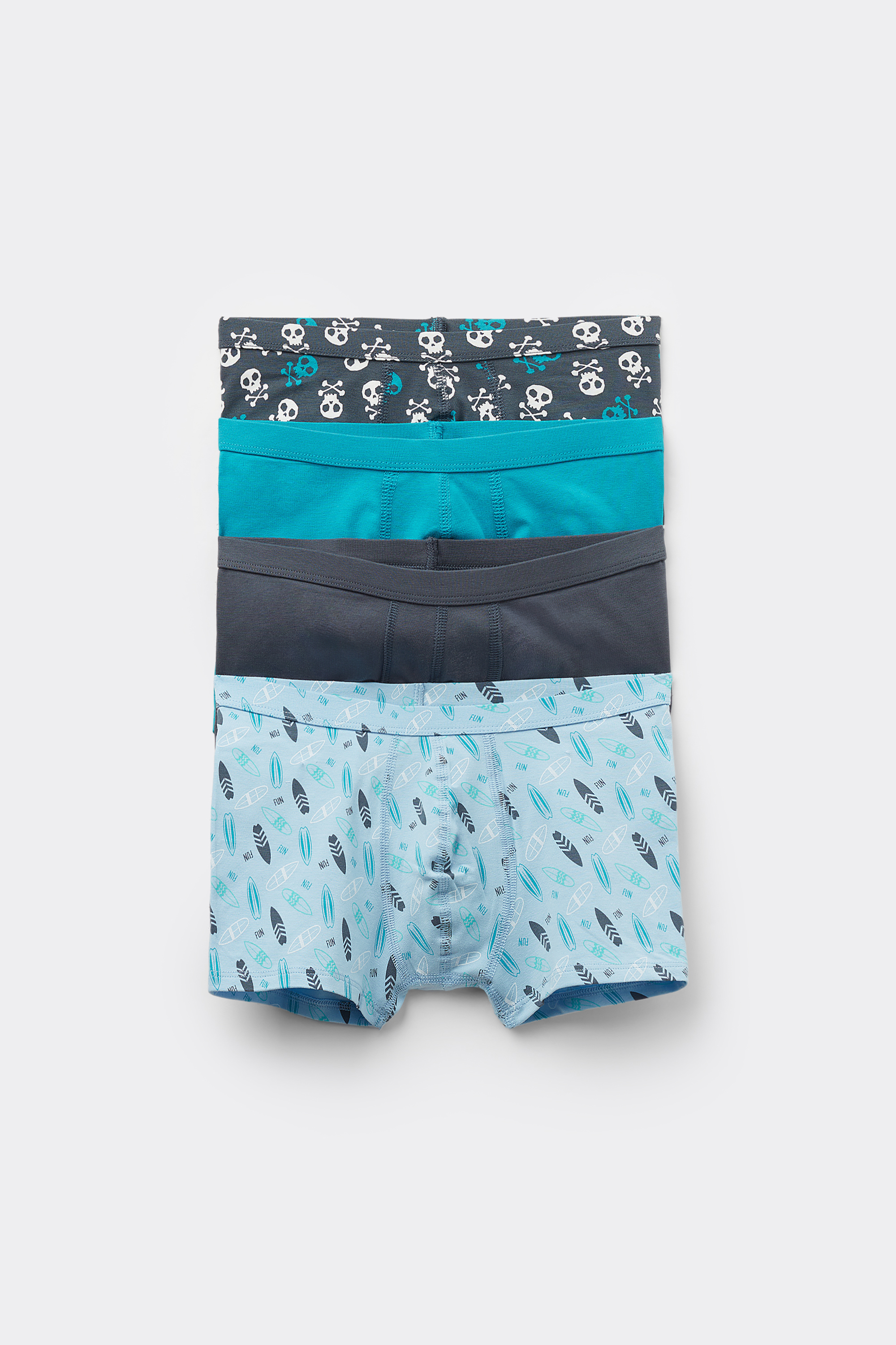 4 Paar Jungen-Boxershorts aus Baumwolle mit Print