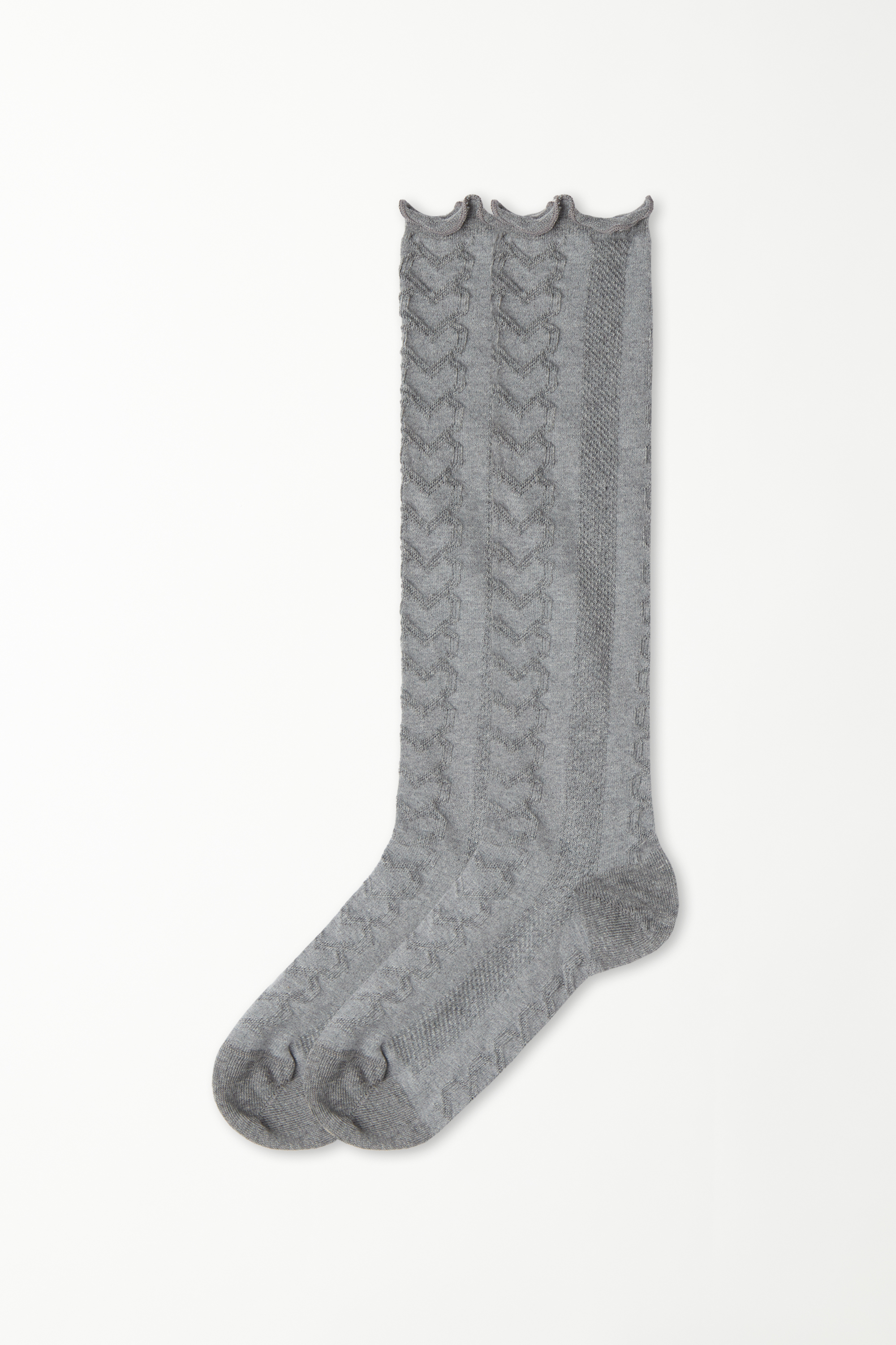 Long Lightweight Patterned Cotton Socks
