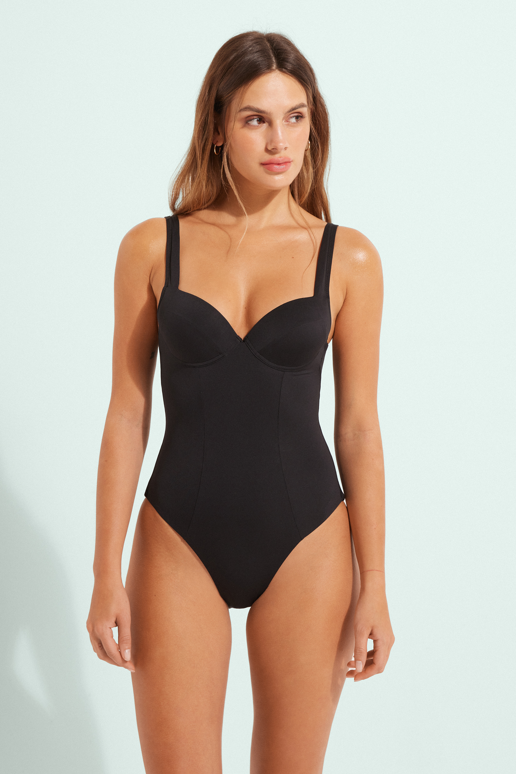 Recycled Microfibre Balconette One-Piece Swimsuit