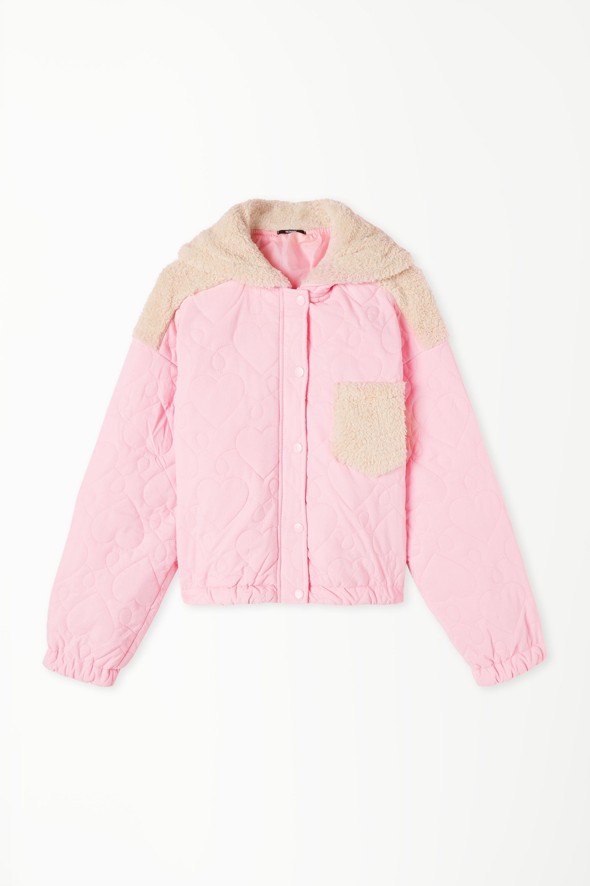 Bomber/Padded Jacket with Fleece Details